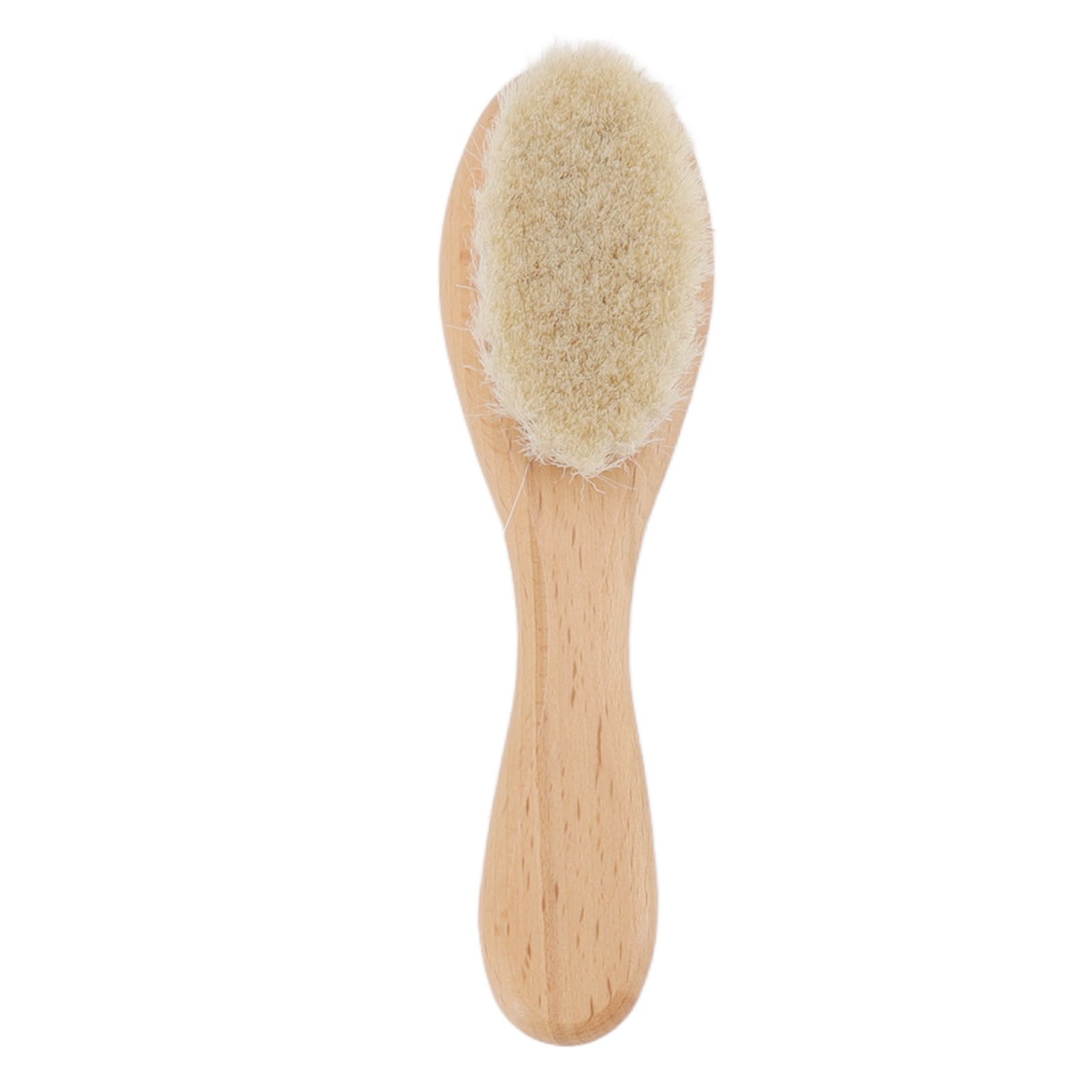 Baby Hair Wool Brush Soft Bristles Styling Beard Brush Baby Bathing Cleaning view 8