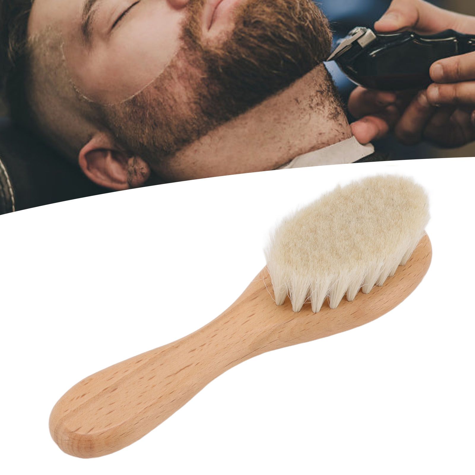 Baby Hair Wool Brush Soft Bristles Styling Beard Brush Baby Bathing Cleaning view 11