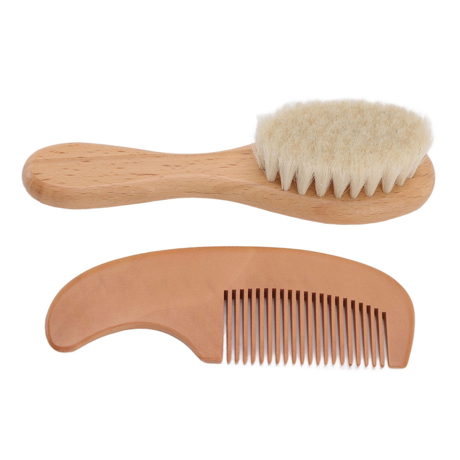 Baby Brush and Comb Set Multifunction Composite Wood and Wool Baby Hair Brush