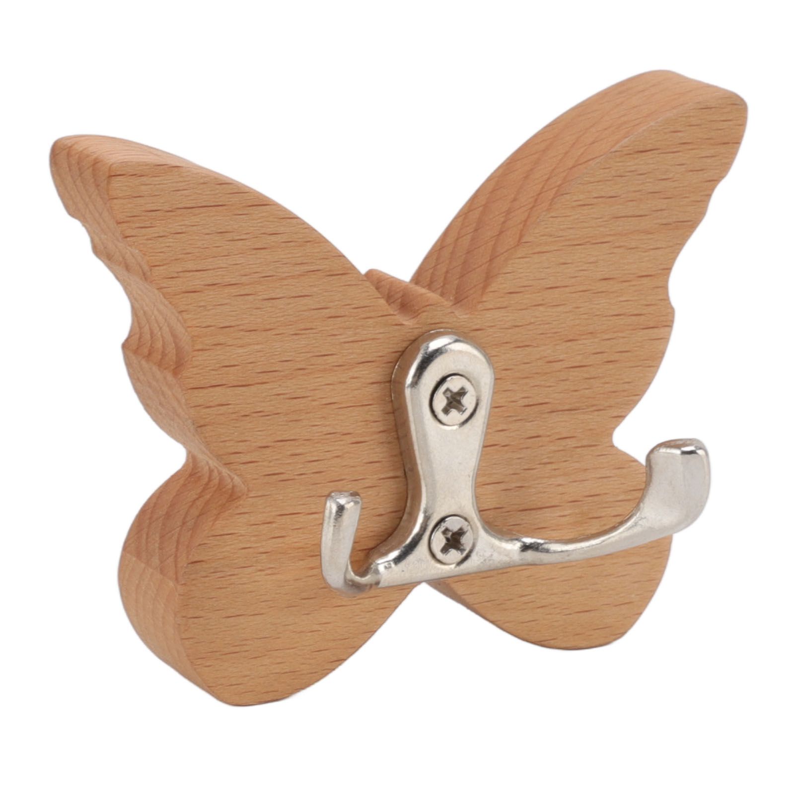 Wooden Butterfly Wall Hook Wood Wall Mounted Hanger for Coat Clothes Hat Towel view 3