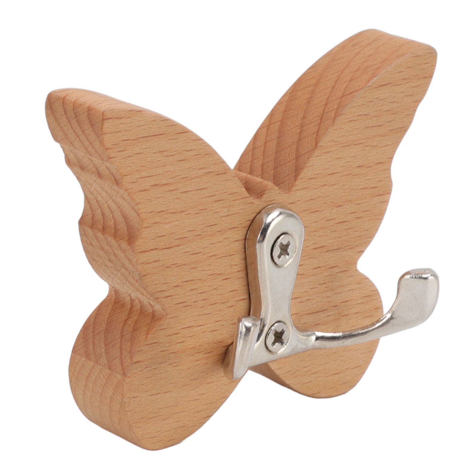 Wooden Butterfly Wall Hook Wood Wall Mounted Hanger for Coat Clothes Hat Towel view 5