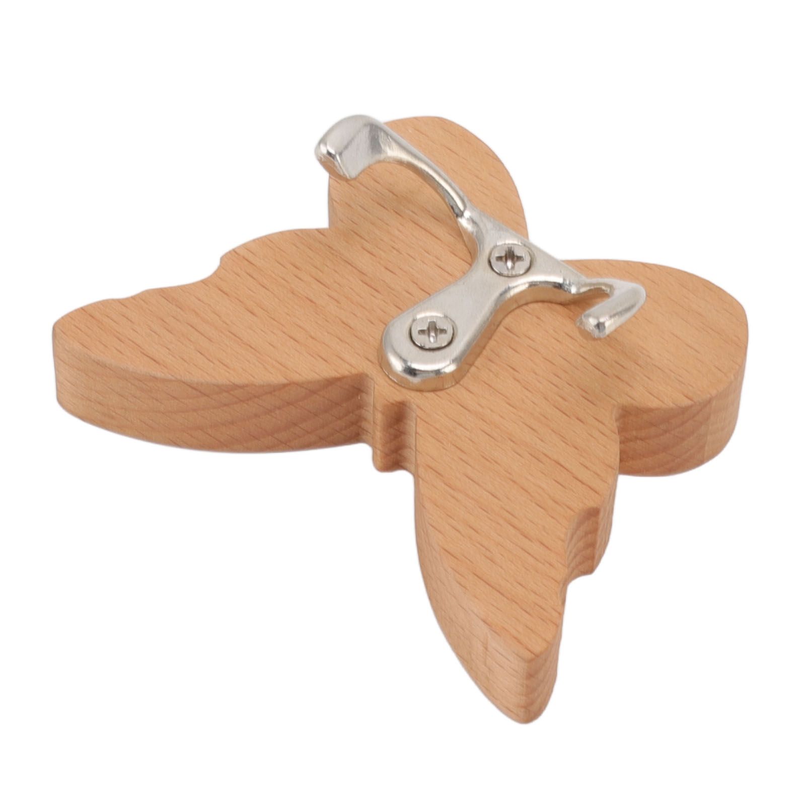 Wooden Butterfly Wall Hook Wood Wall Mounted Hanger for Coat Clothes Hat Towel view 6