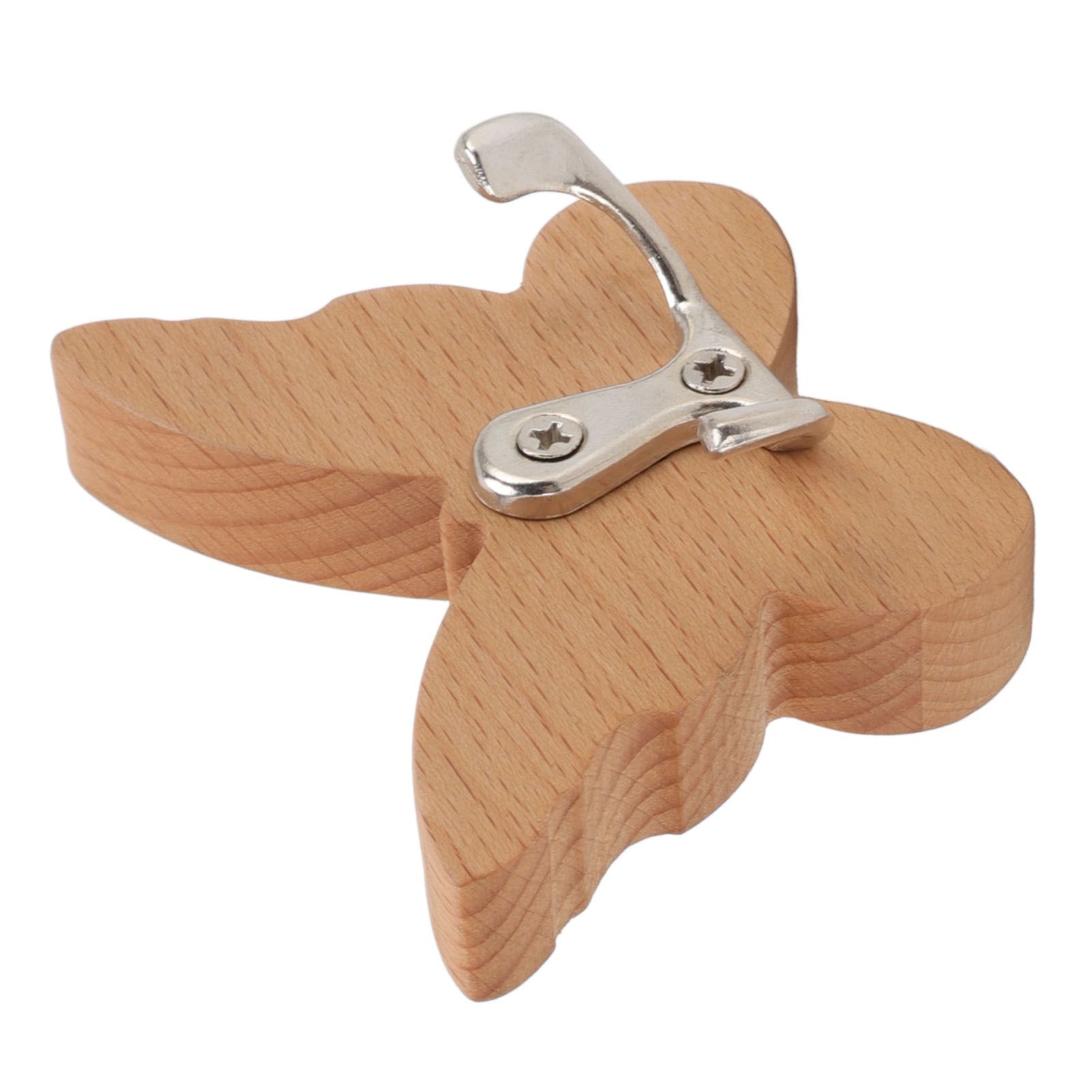 Wooden Butterfly Wall Hook Wood Wall Mounted Hanger for Coat Clothes Hat Towel view 9