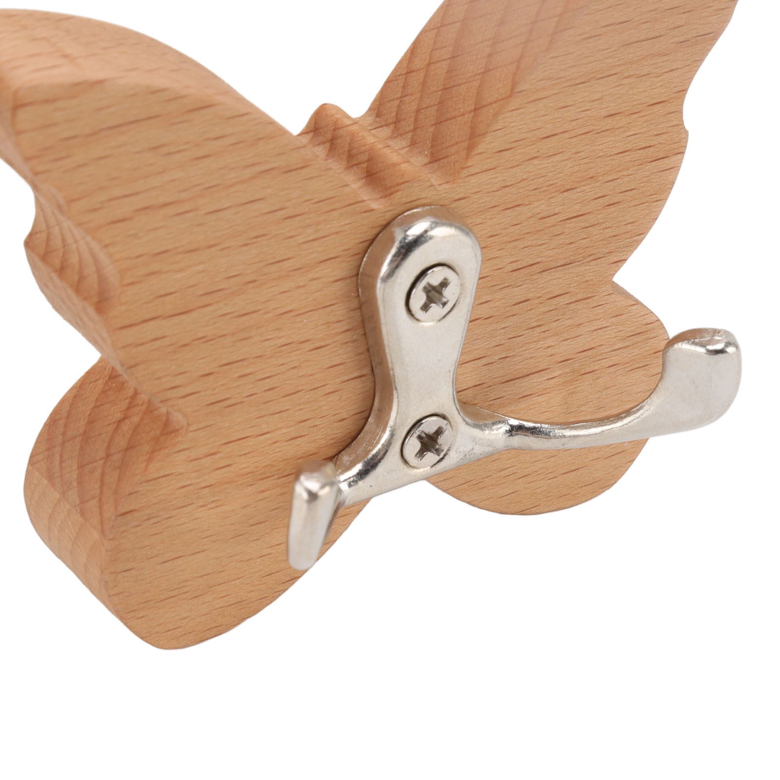 Wooden Butterfly Wall Hook Wood Wall Mounted Hanger for Coat Clothes Hat Towel view 13