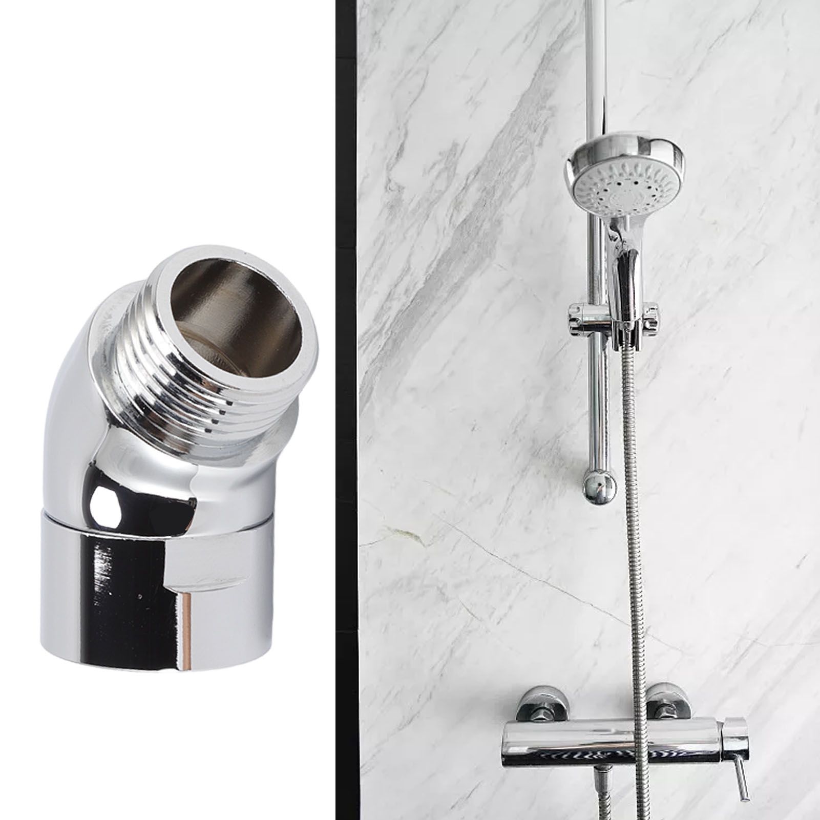 Handhold Shower Elbow Adapter 135 Degrees Shower Head Brass Elbow Adapter view 12