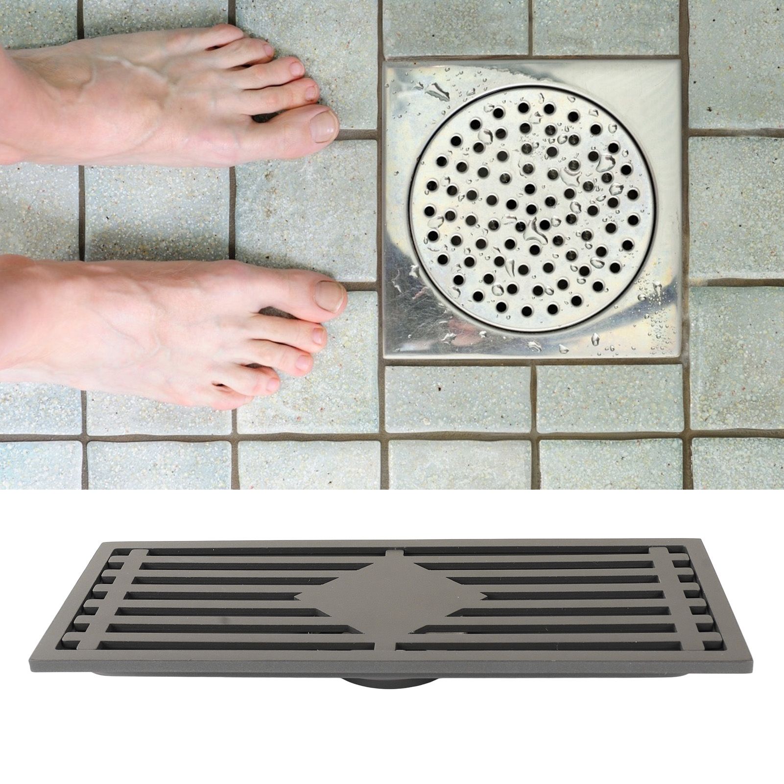 Floor Drain Stainless Steel Rectangle Corrosion Resistance Shower Grate for view 11