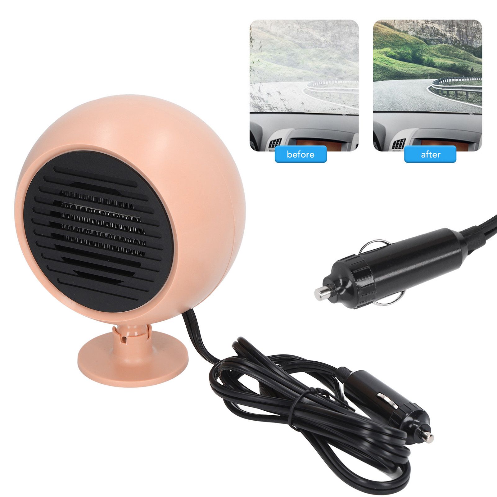 Car Heater Multi Angle Rotation Planetary Car Heater Portable Windshield view 11