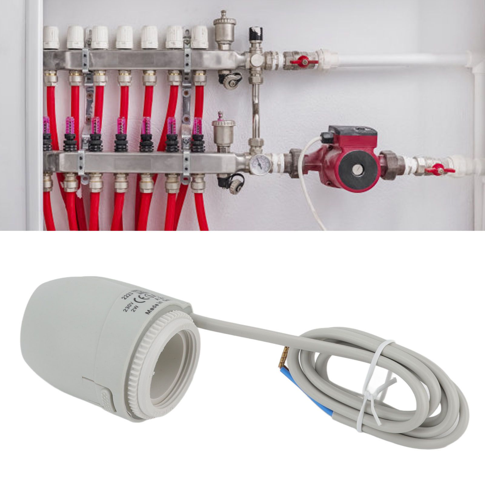 2W Electric Thermal Actuator Manifold Closed IP54 Waterproof Floor Heating view 11