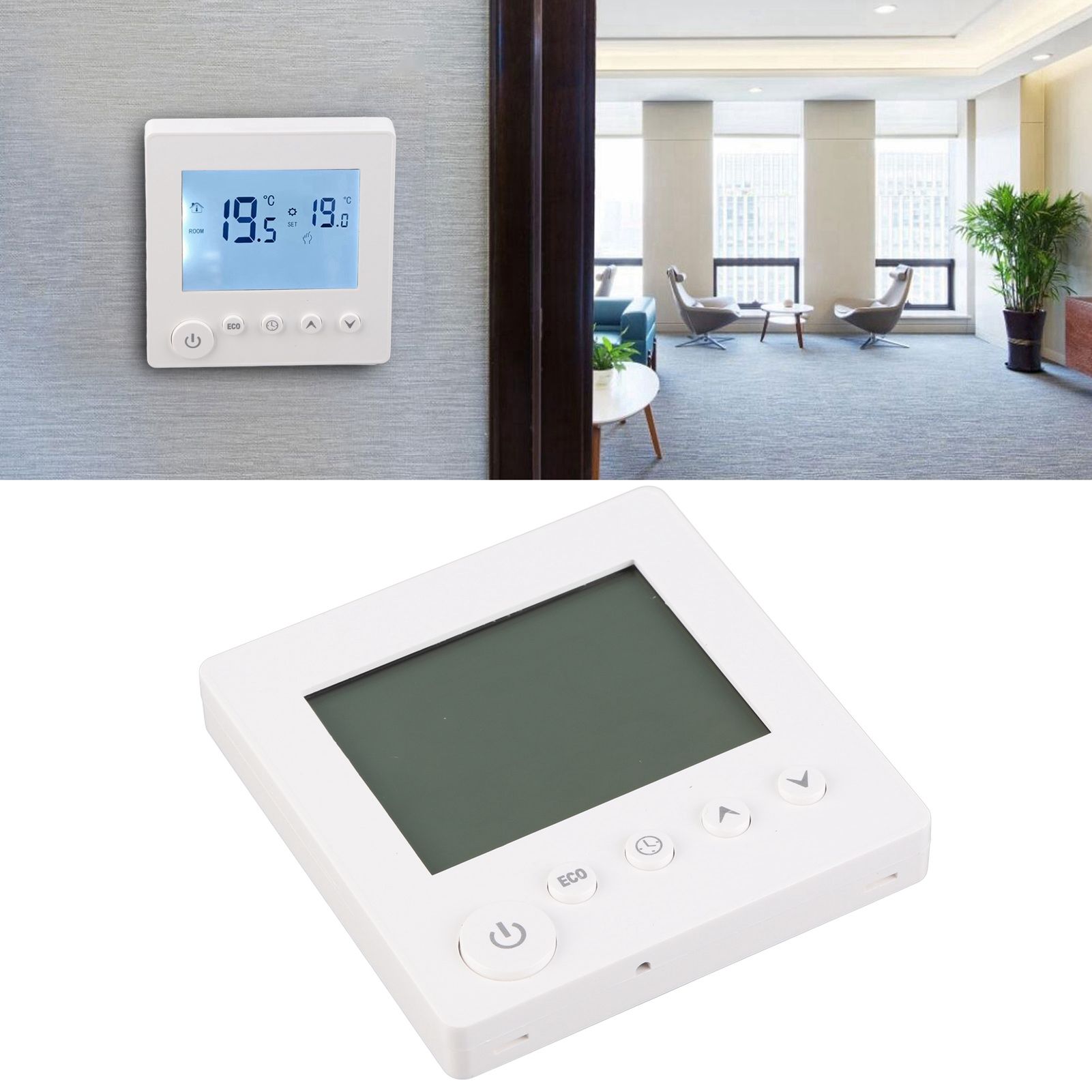 Smart Thermostat LCD Display Keypad AC 95‑240V 16A for Home Electric Heating view 11