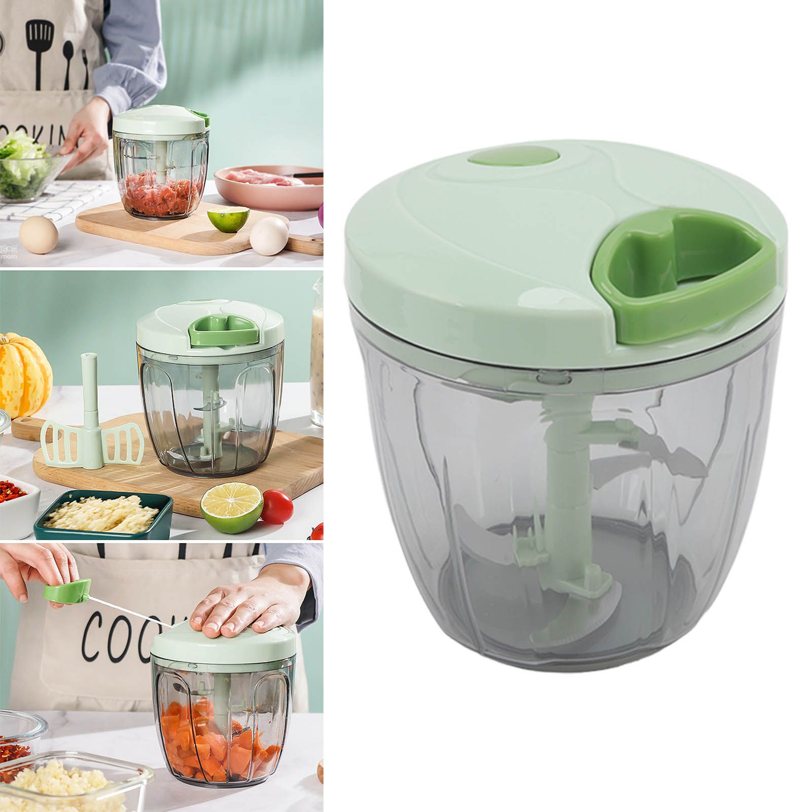 Manual Meat Grinder Multifunction Handheld Vegetable Chopper Stainless Steel view 11