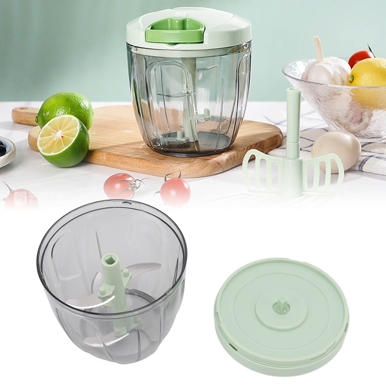 Manual Meat Grinder Multifunction Handheld Vegetable Chopper Stainless Steel view 12