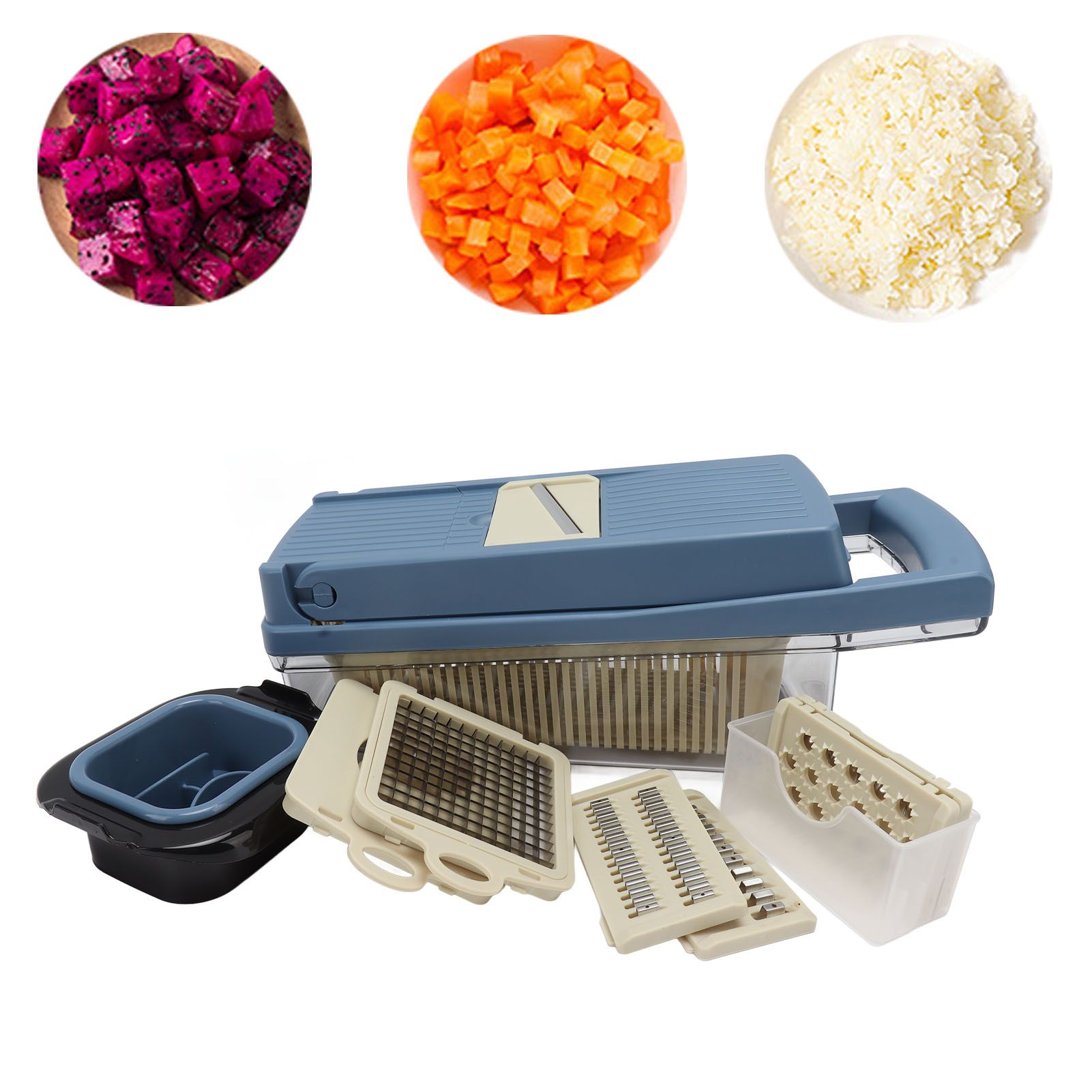 Vegetable Chopper Detachable Easy to Assemble Chopper Vegetable Cutter Food view 12