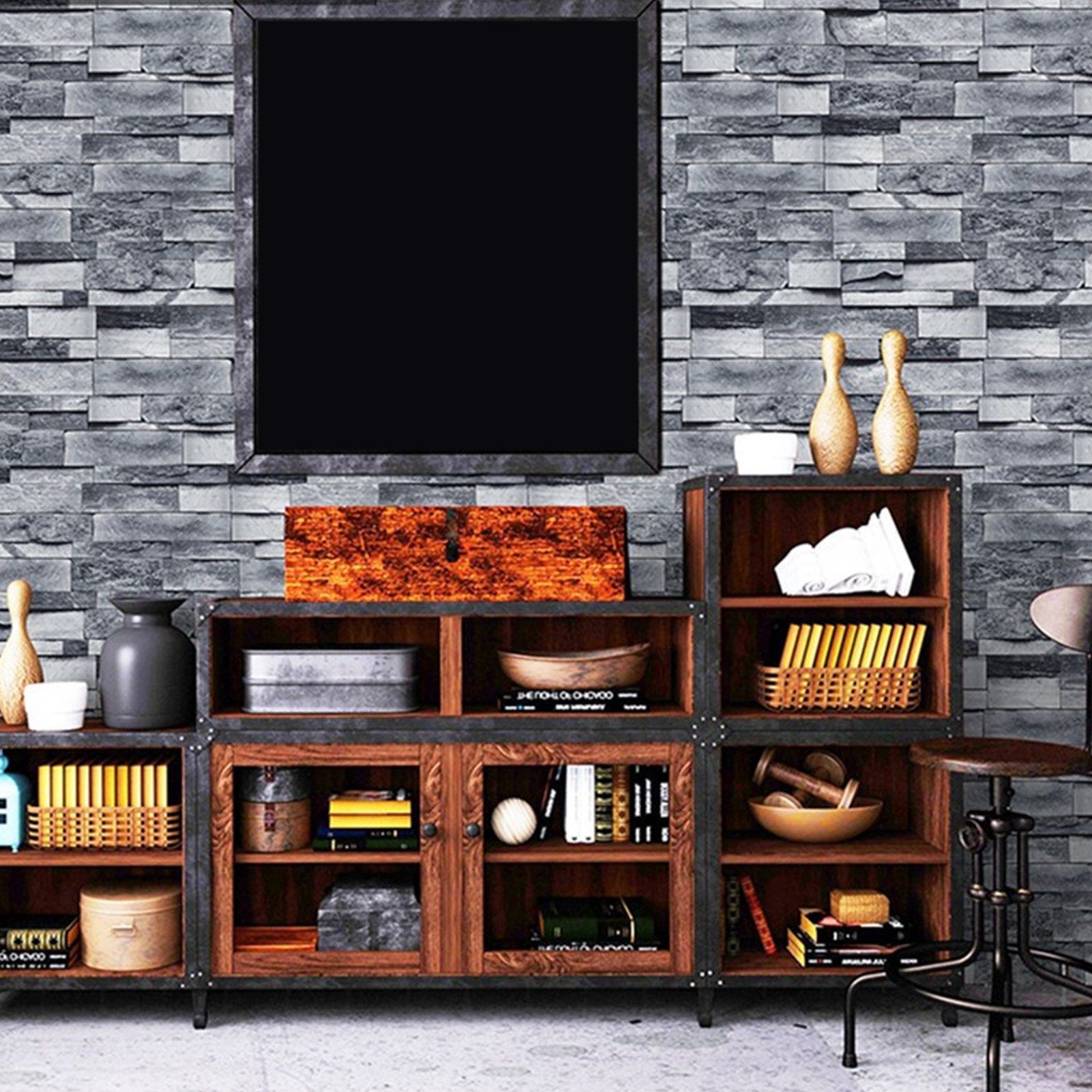 Self Adhesive Wallpaper 3D Simulation Brick Designed Thickened Paper Wall view 13