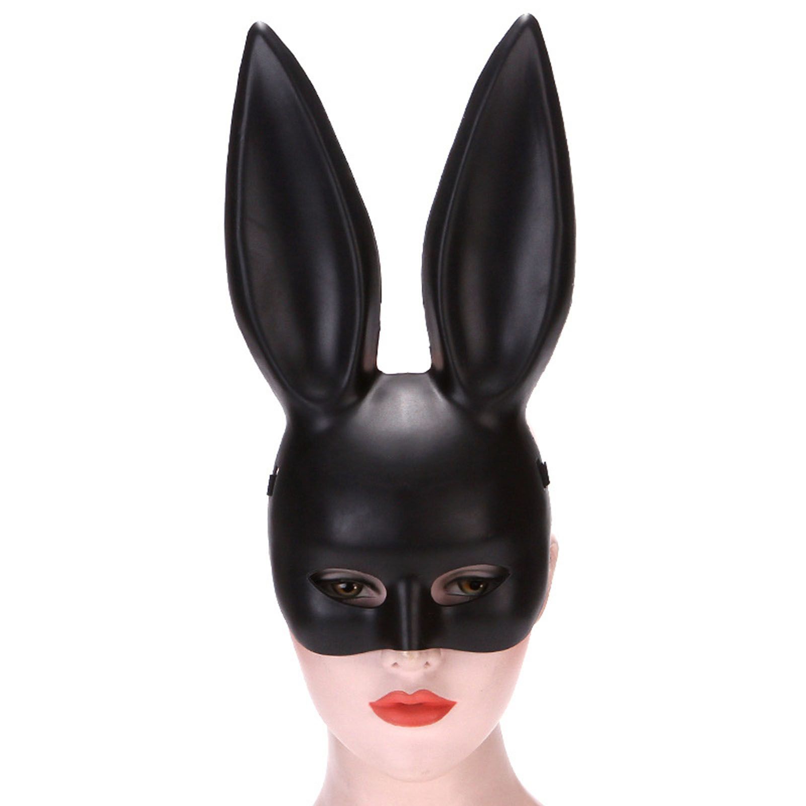Rabbit Ears Mask Half Face Environmental Protection PVC Masquerade Mask for view 4