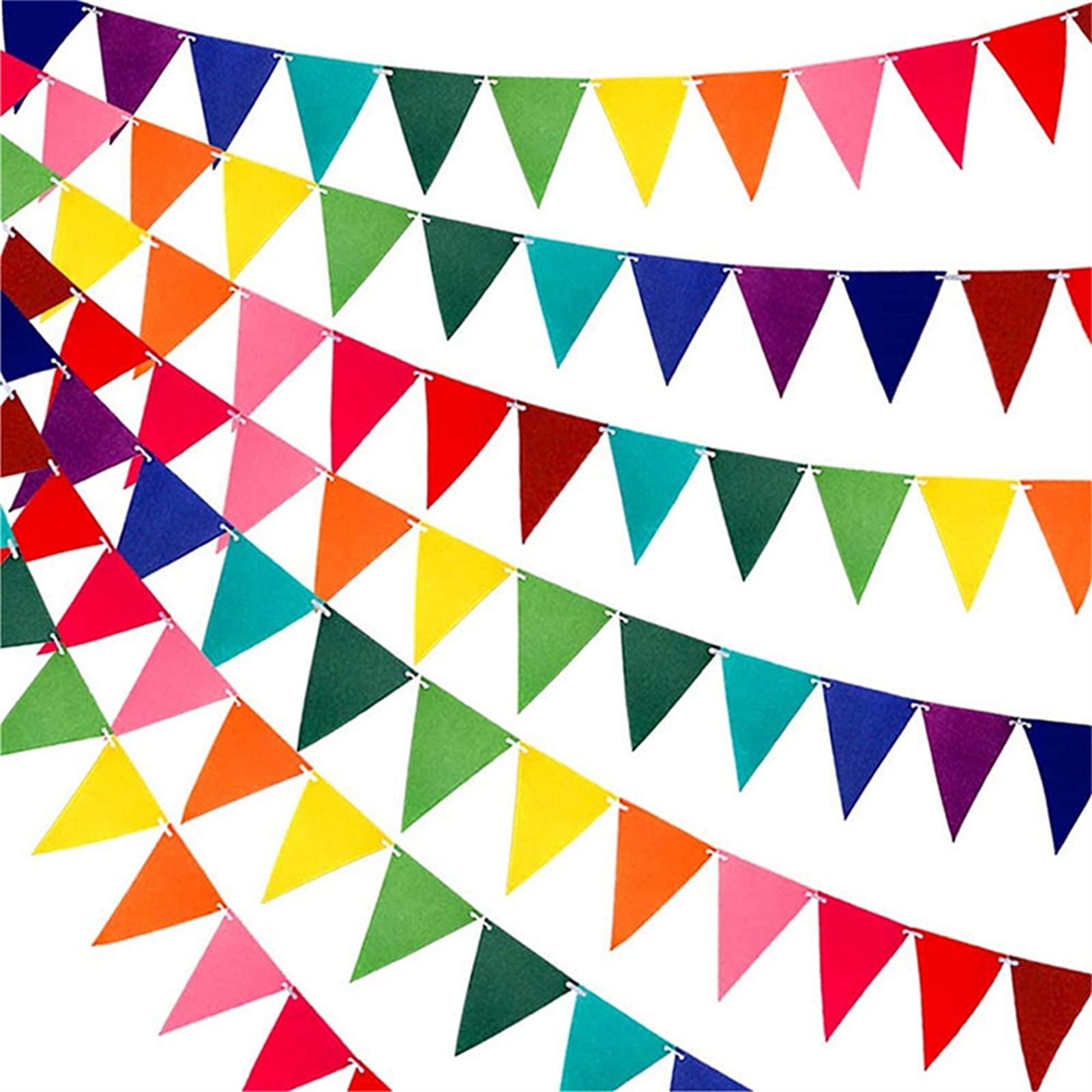 5pcs Party Banner Triquetrous Shape Felt Fabric 18x15x6cm Decorative Flag view 4