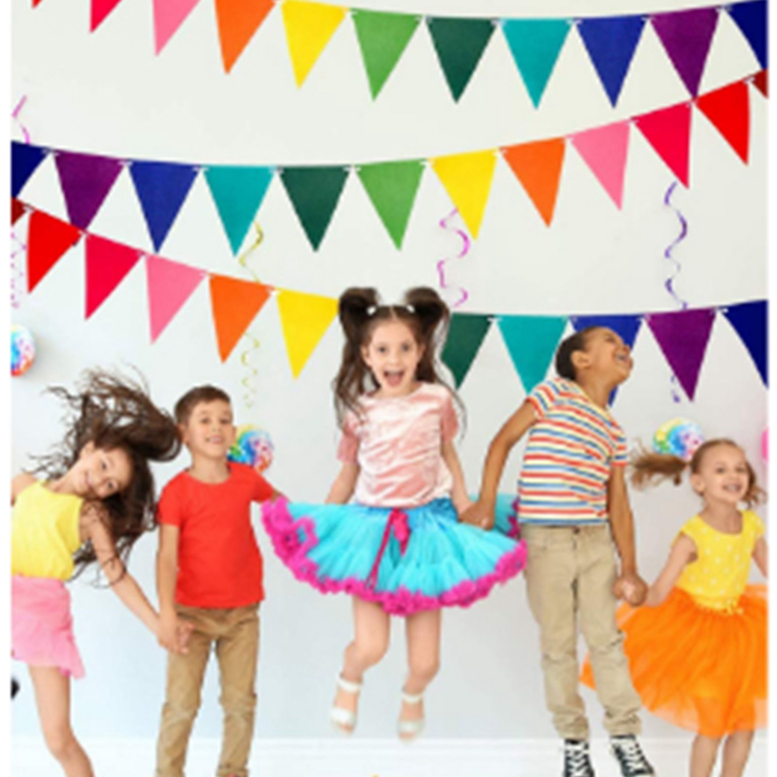 5pcs Party Banner Triquetrous Shape Felt Fabric 18x15x6cm Decorative Flag view 5