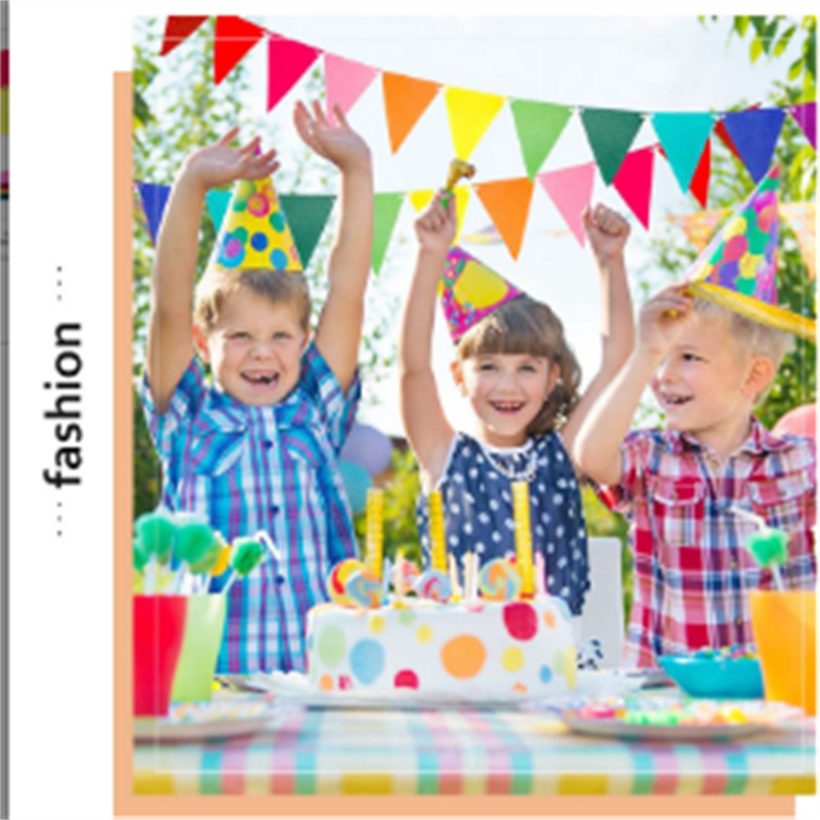 5pcs Party Banner Triquetrous Shape Felt Fabric 18x15x6cm Decorative Flag view 6