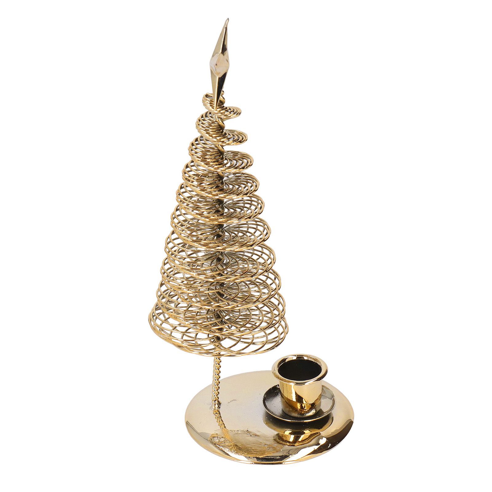 Metal Pine Tree Christmas Tree Tealight Candle Holder Candlestick Ornaments view 2