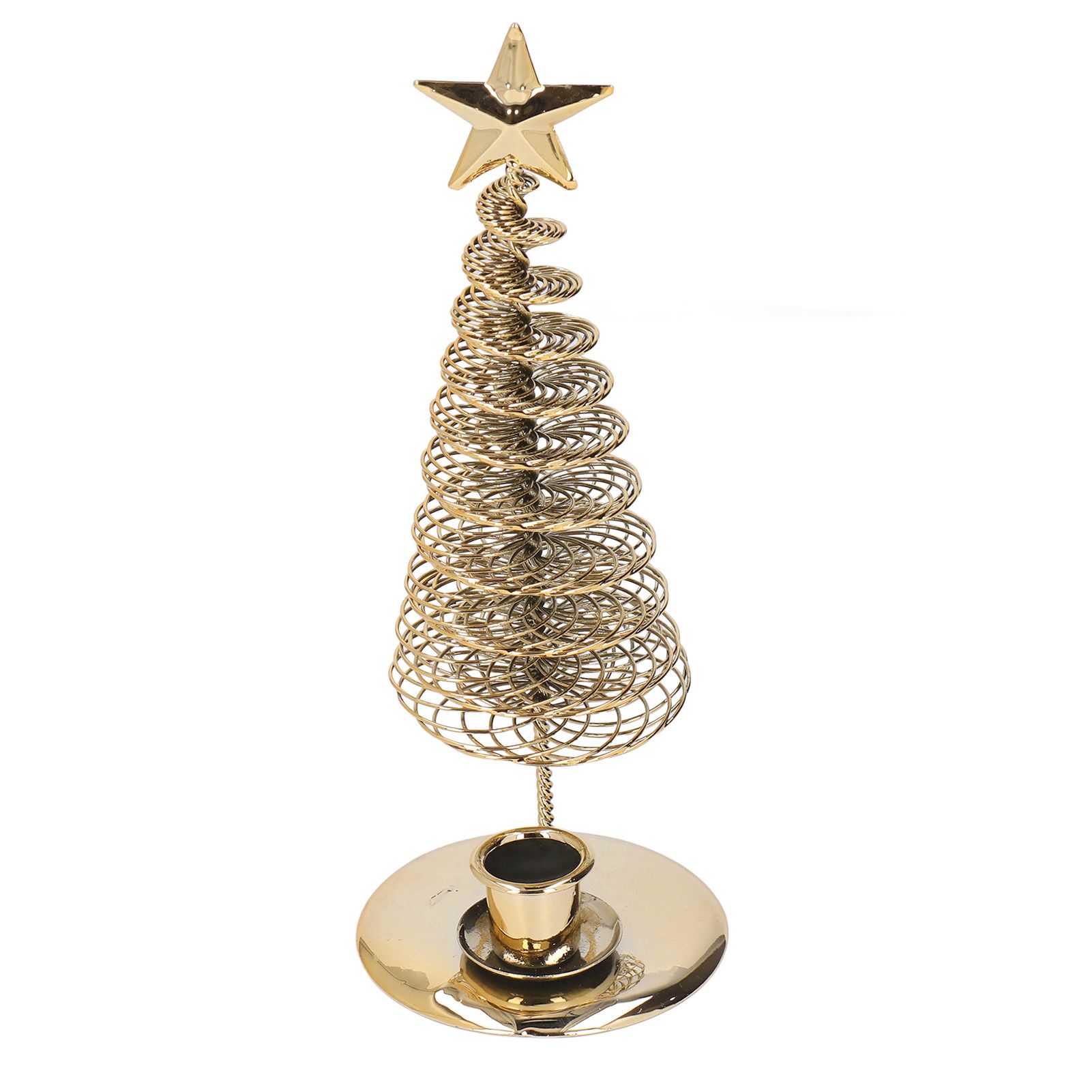 Metal Pine Tree Christmas Tree Tealight Candle Holder Candlestick Ornaments view 4