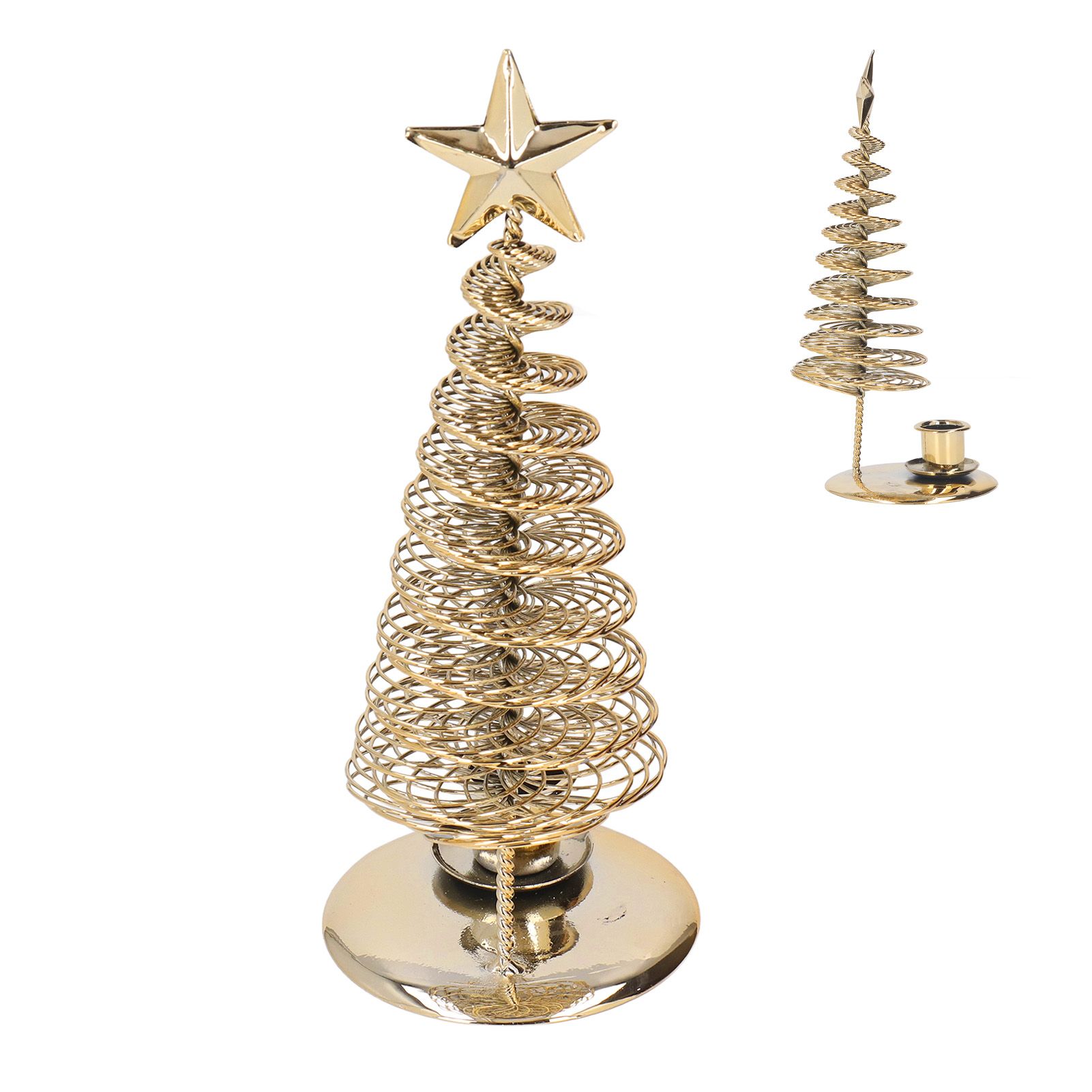 Metal Pine Tree Christmas Tree Tealight Candle Holder Candlestick Ornaments view 8