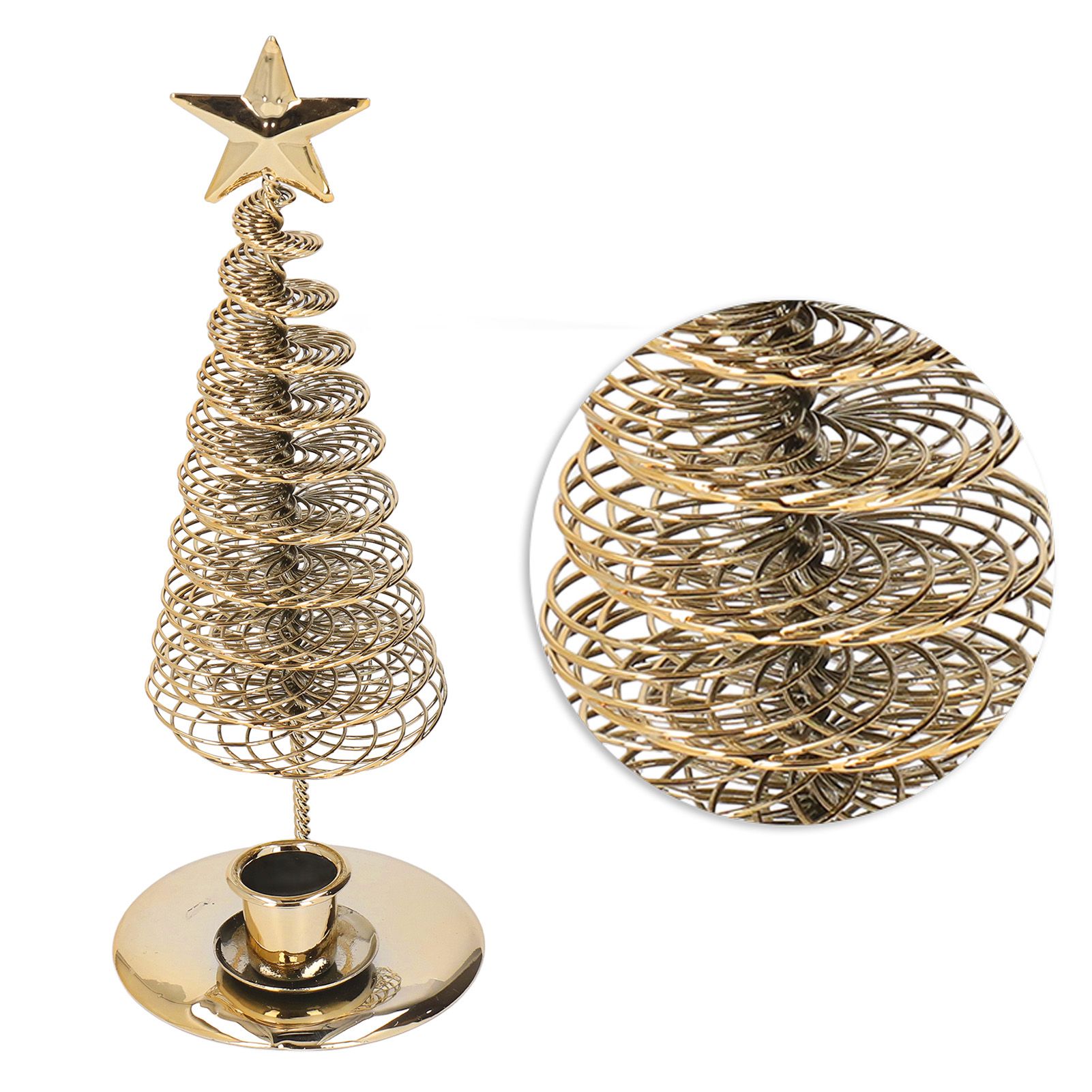 Metal Pine Tree Christmas Tree Tealight Candle Holder Candlestick Ornaments view 10