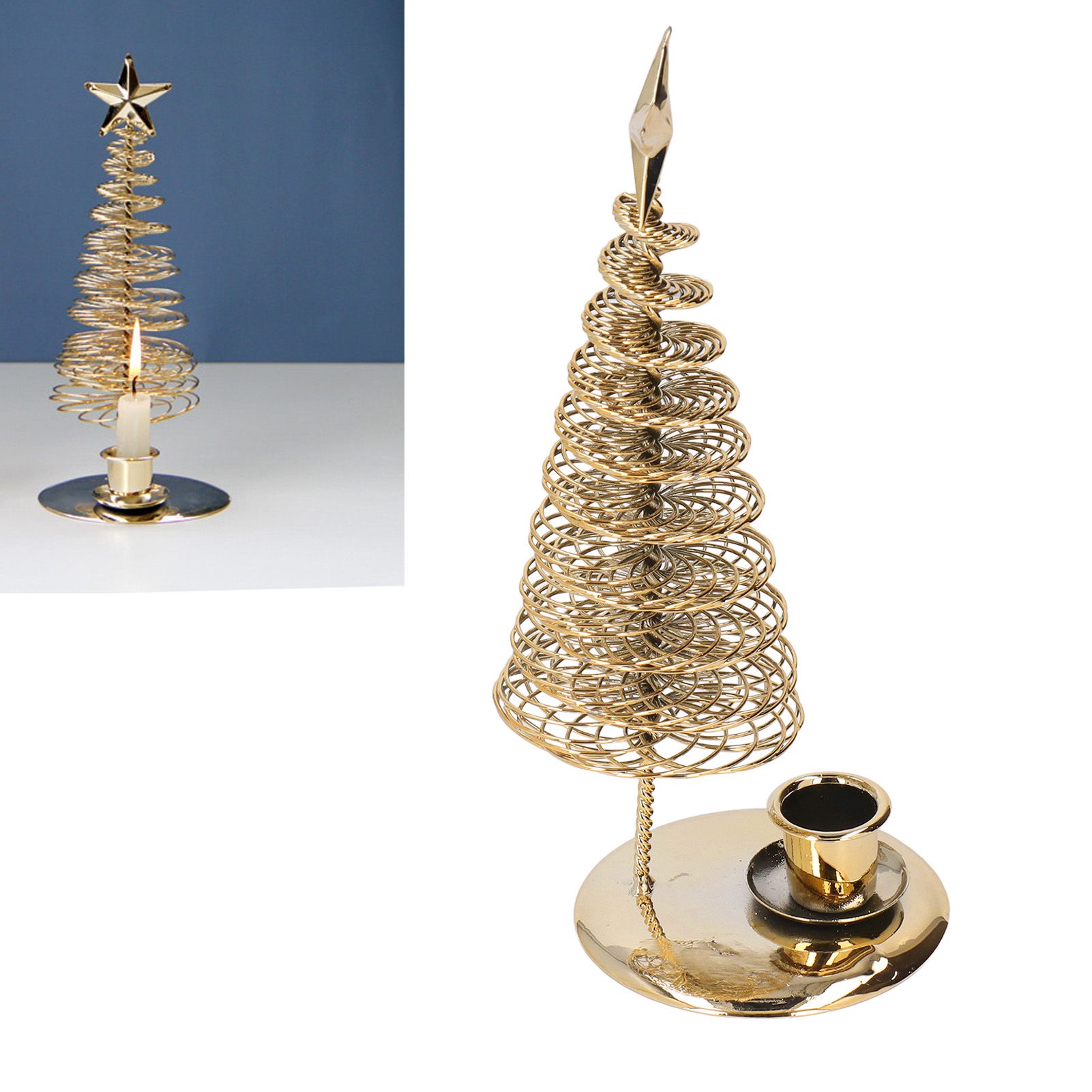 Metal Pine Tree Christmas Tree Tealight Candle Holder Candlestick Ornaments view 12