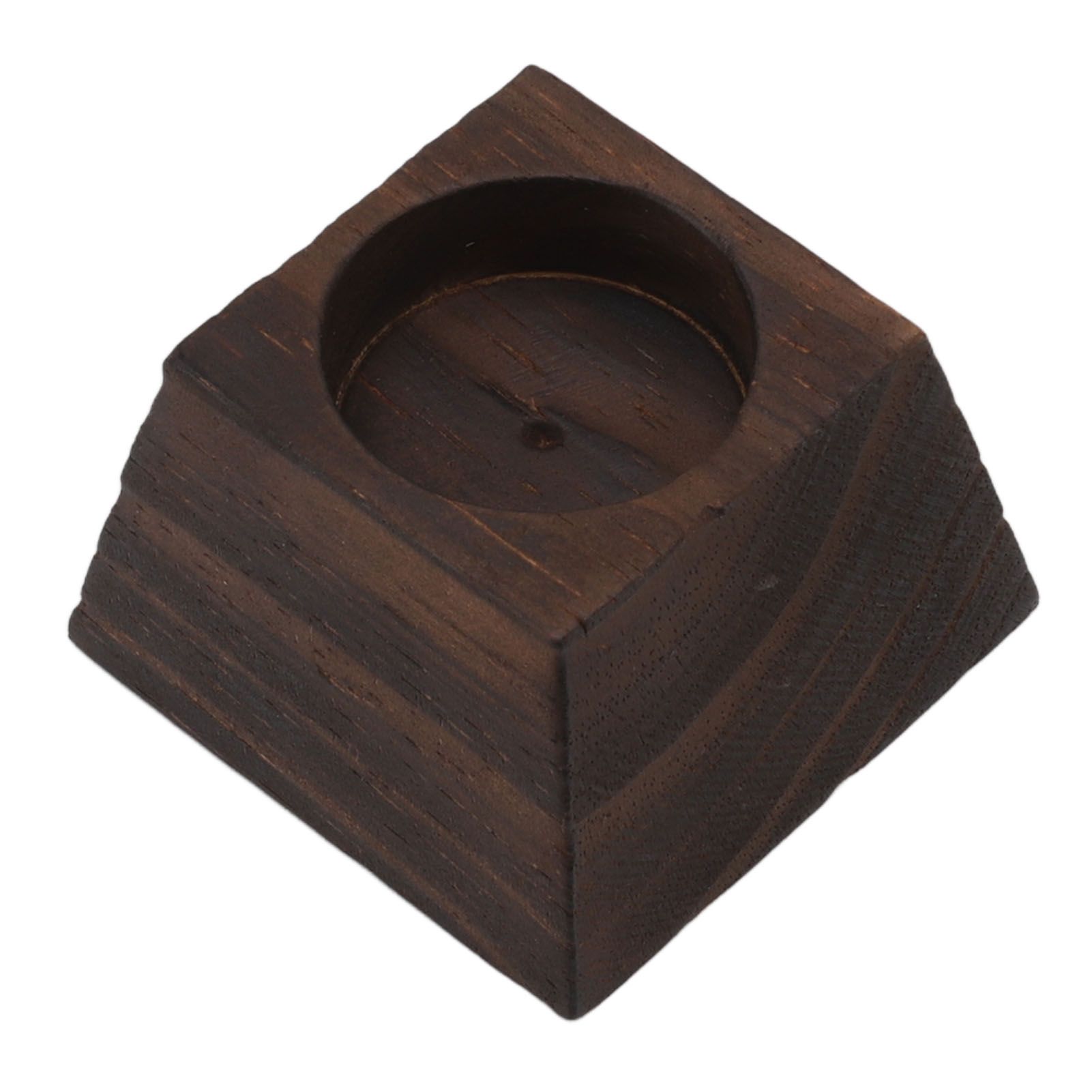 Candle Holder Trapezoid Wood Retro Table Decoration Ornament for Christmas Day view 3