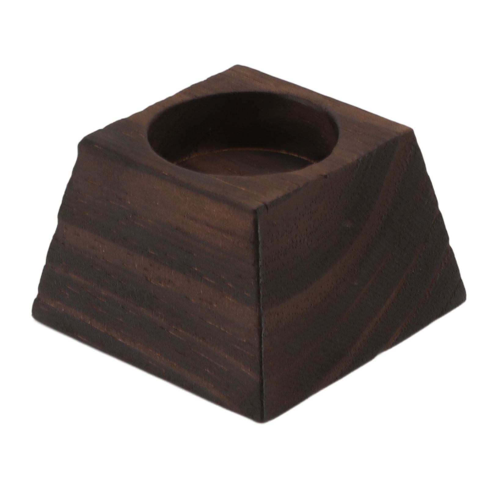 Candle Holder Trapezoid Wood Retro Table Decoration Ornament for Christmas Day view 5