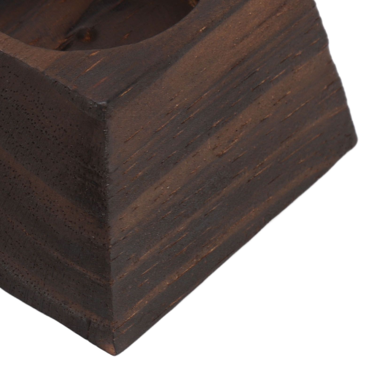 Candle Holder Trapezoid Wood Retro Table Decoration Ornament for Christmas Day view 13