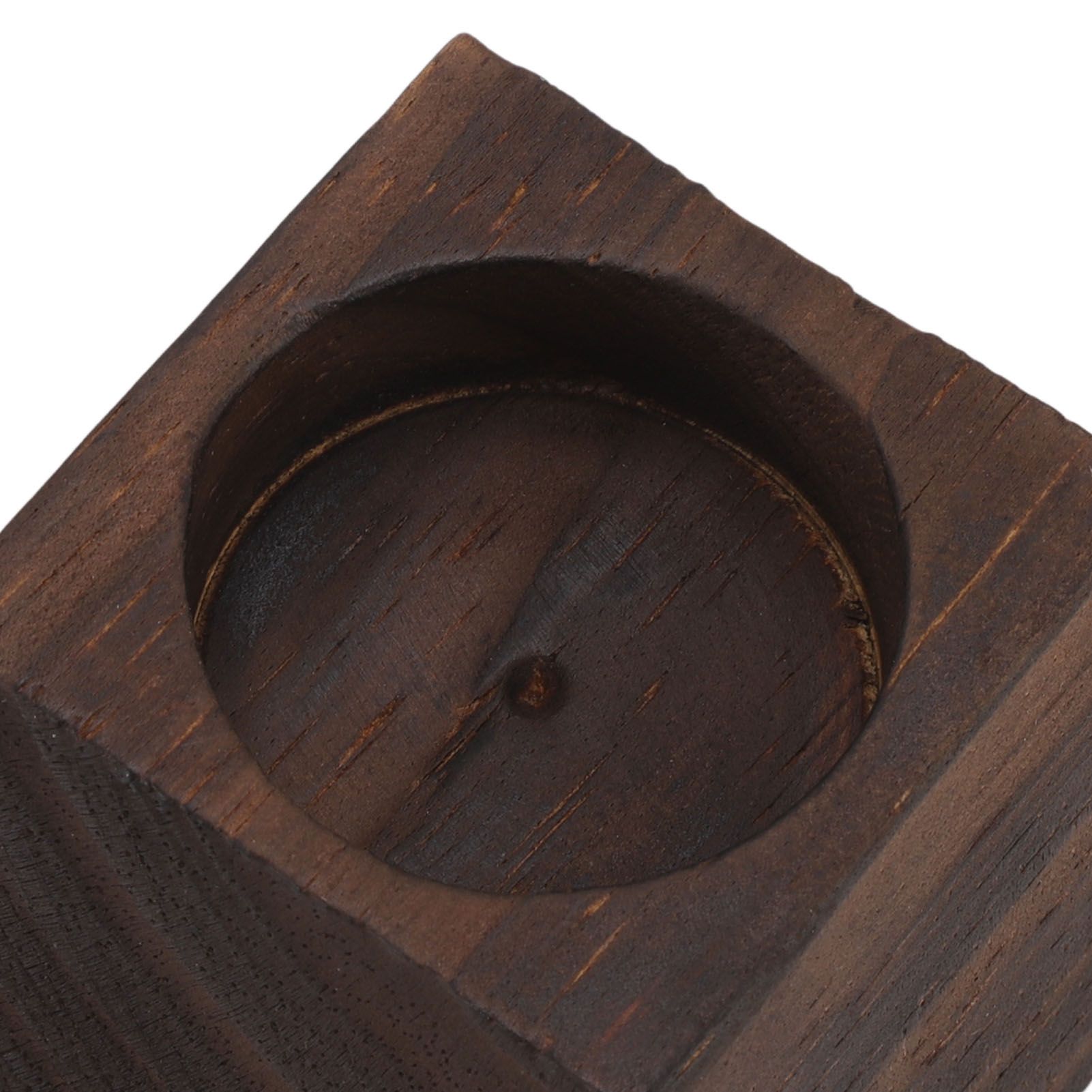 Candle Holder Trapezoid Wood Retro Table Decoration Ornament for Christmas Day view 14