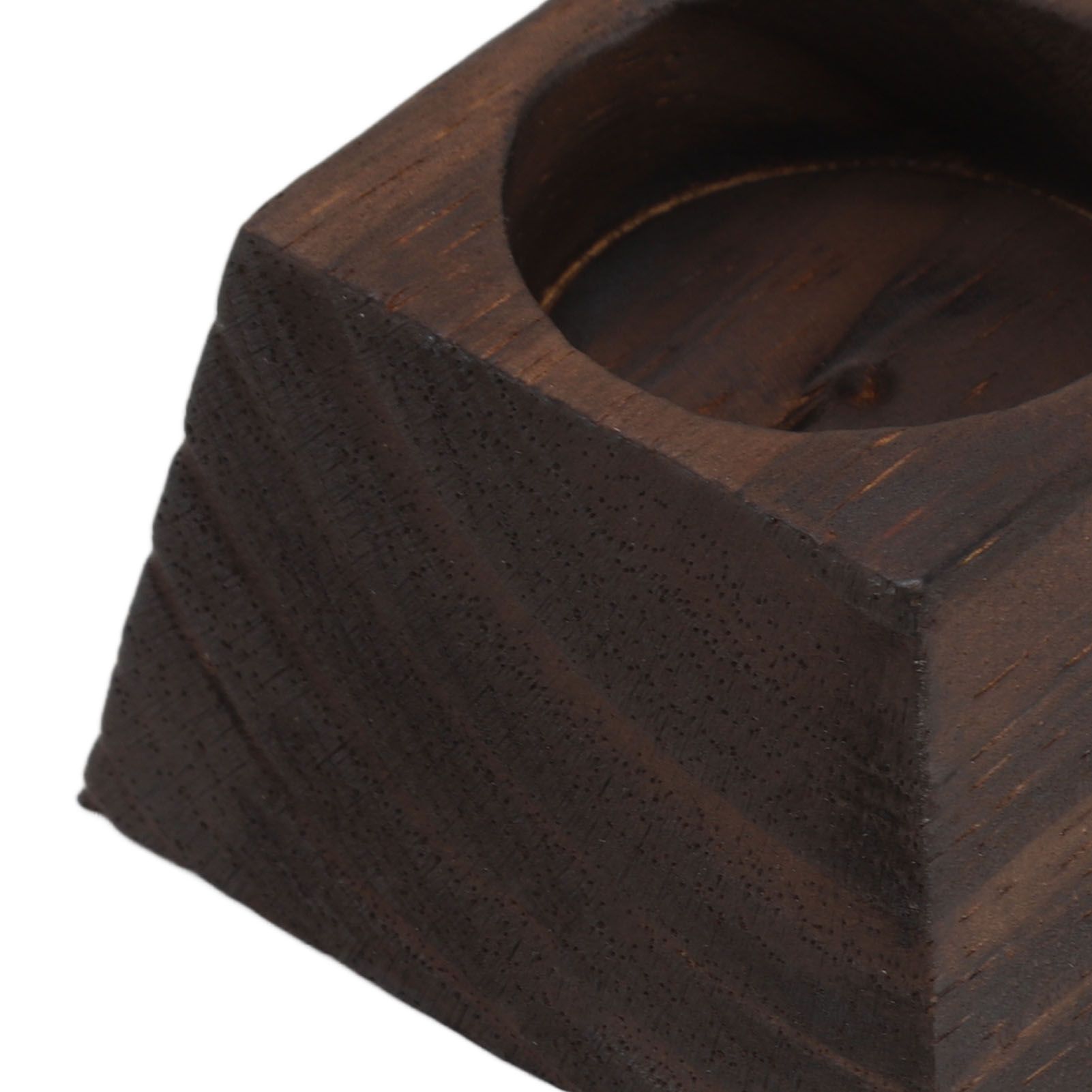 Candle Holder Trapezoid Wood Retro Table Decoration Ornament for Christmas Day view 15