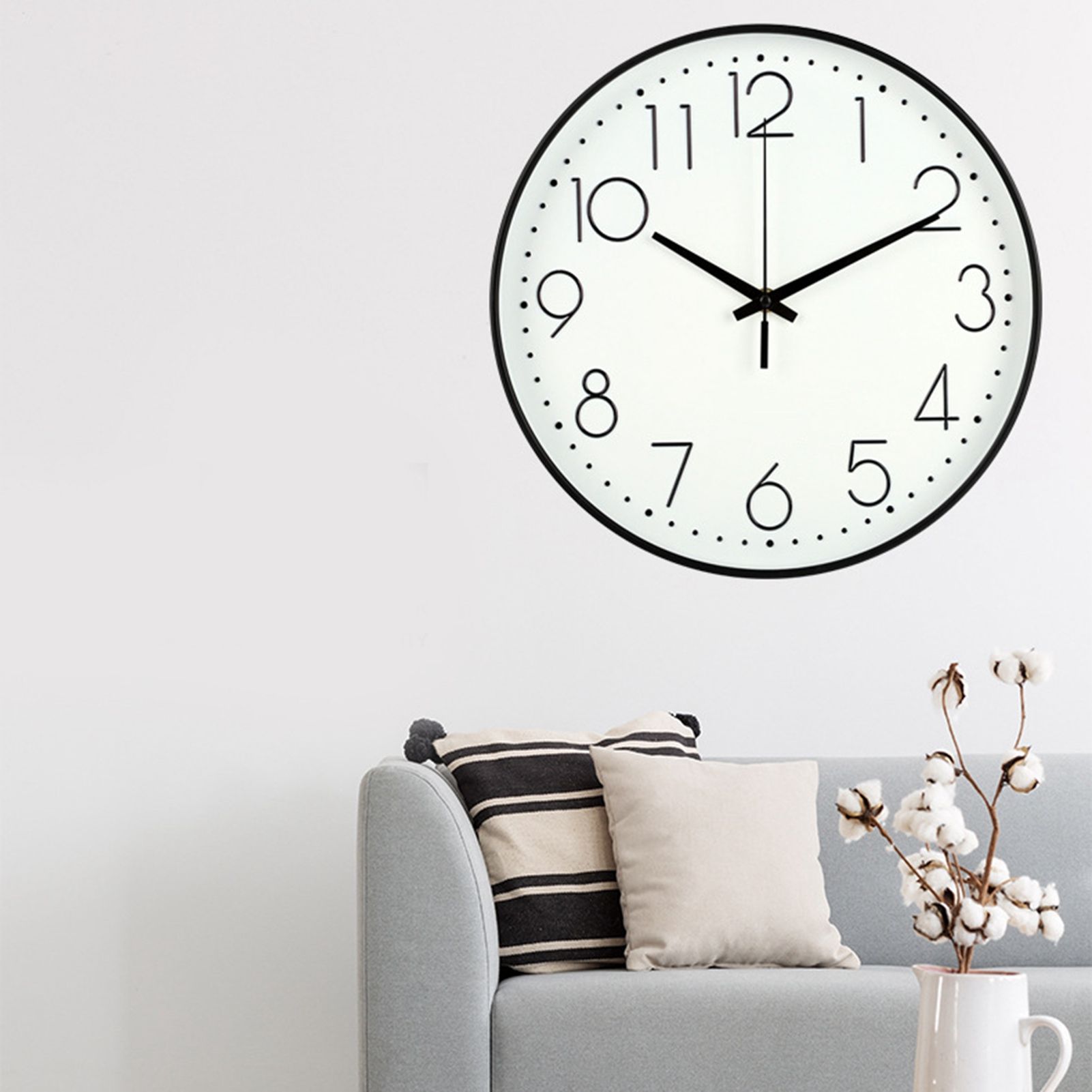 8 Inch Silent Wall Clock Non Ticking Decorative Easy to Read Round Wall Clock view 5