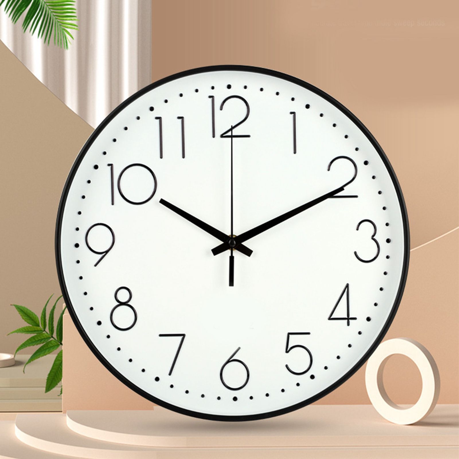 8 Inch Silent Wall Clock Non Ticking Decorative Easy to Read Round Wall Clock view 6