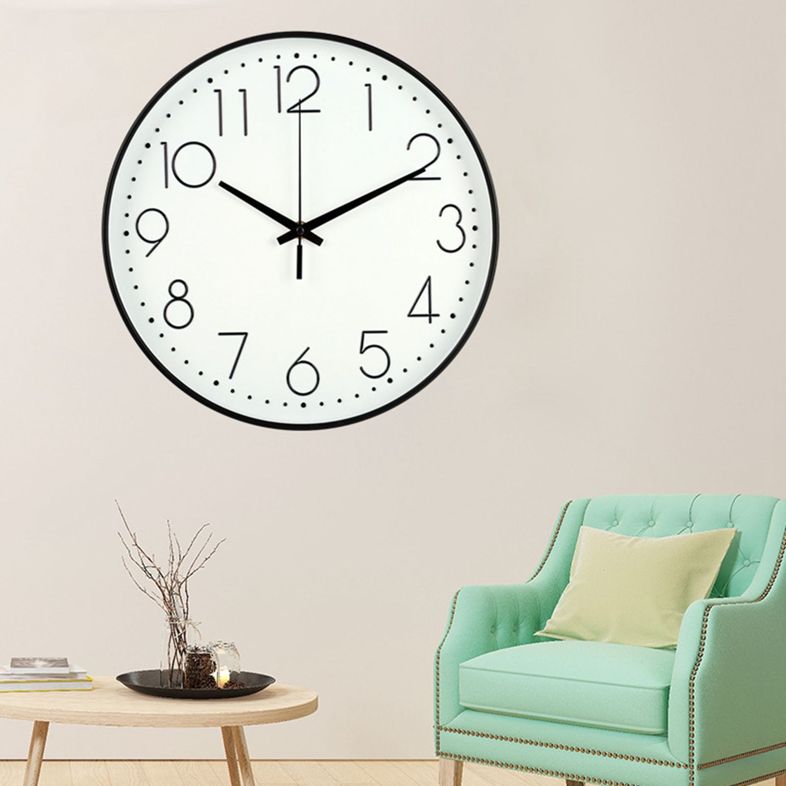 8 Inch Silent Wall Clock Non Ticking Decorative Easy to Read Round Wall Clock view 11