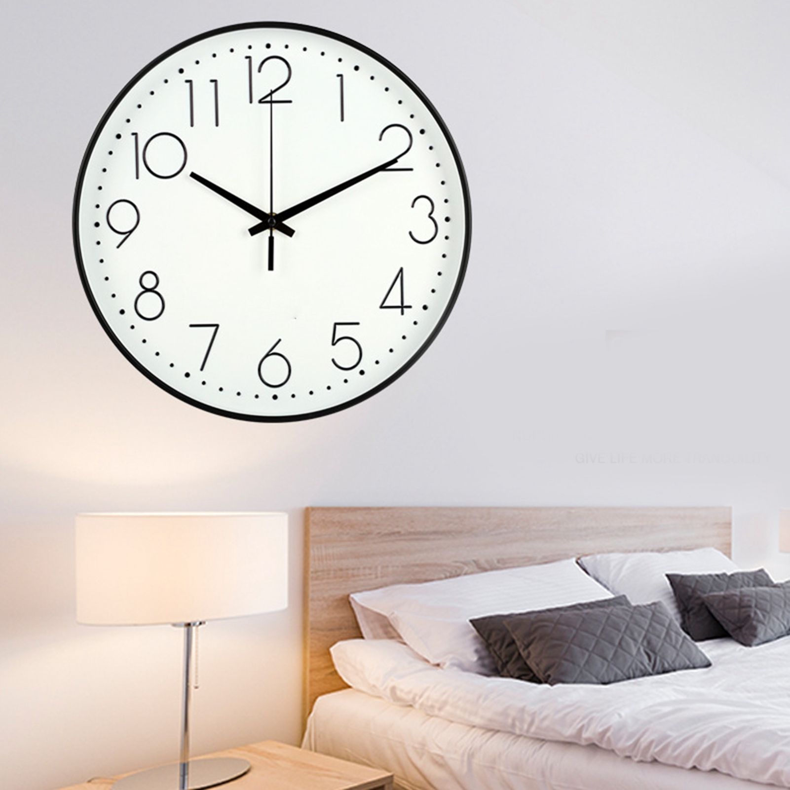 8 Inch Silent Wall Clock Non Ticking Decorative Easy to Read Round Wall Clock view 12