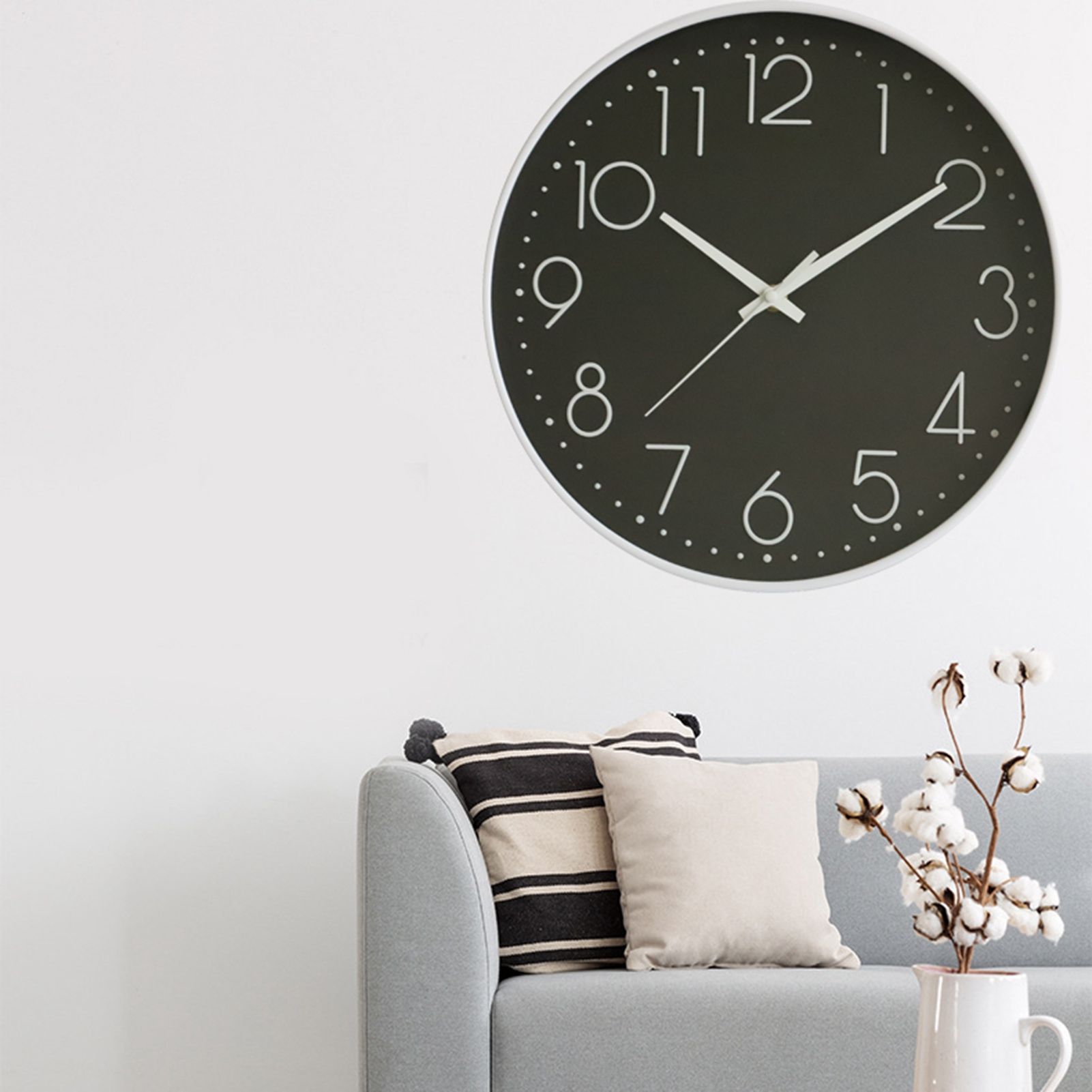 8 Inch Silent Wall Clock Non Ticking Decorative Easy to Read Round Wall Clock view 5
