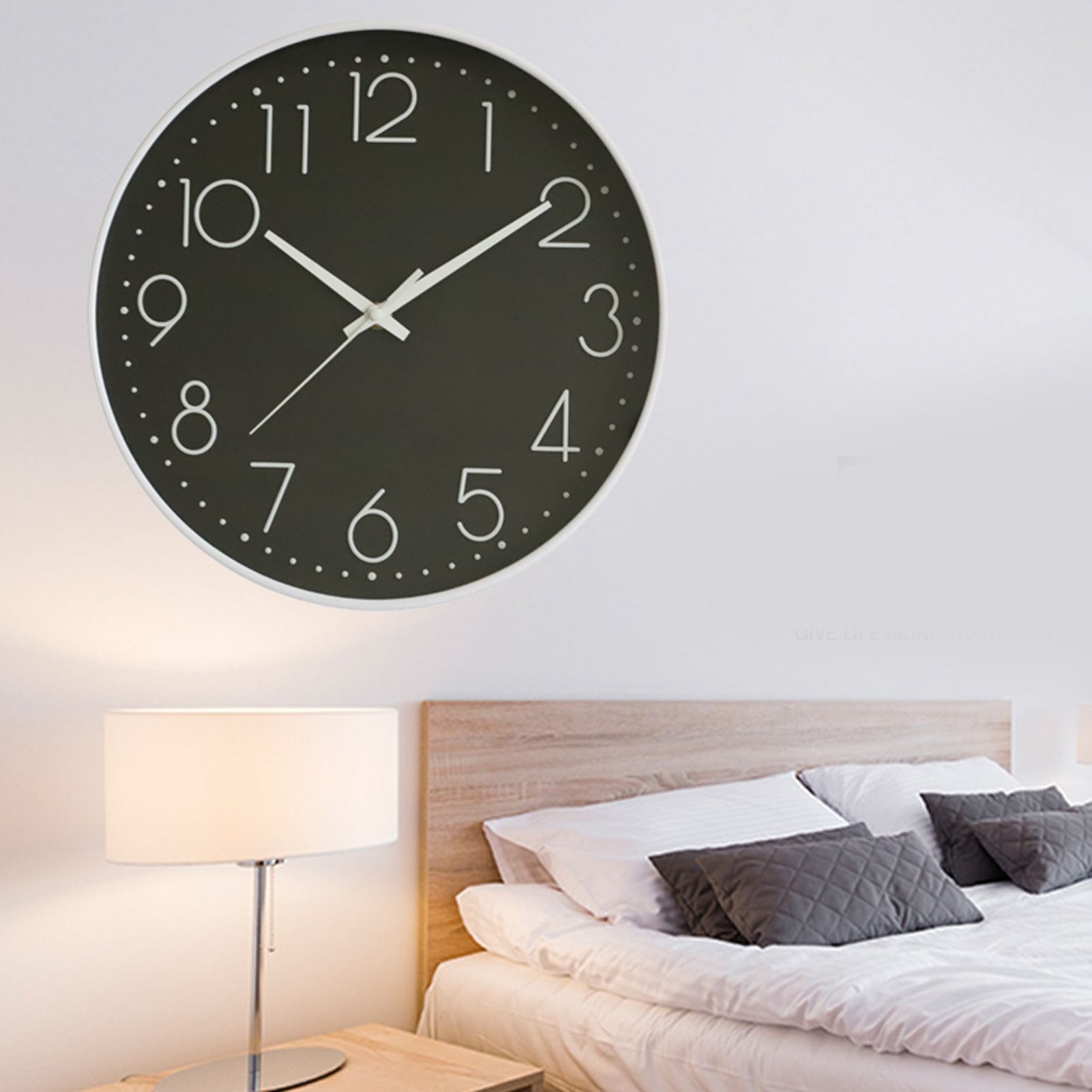 8 Inch Silent Wall Clock Non Ticking Decorative Easy to Read Round Wall Clock view 6