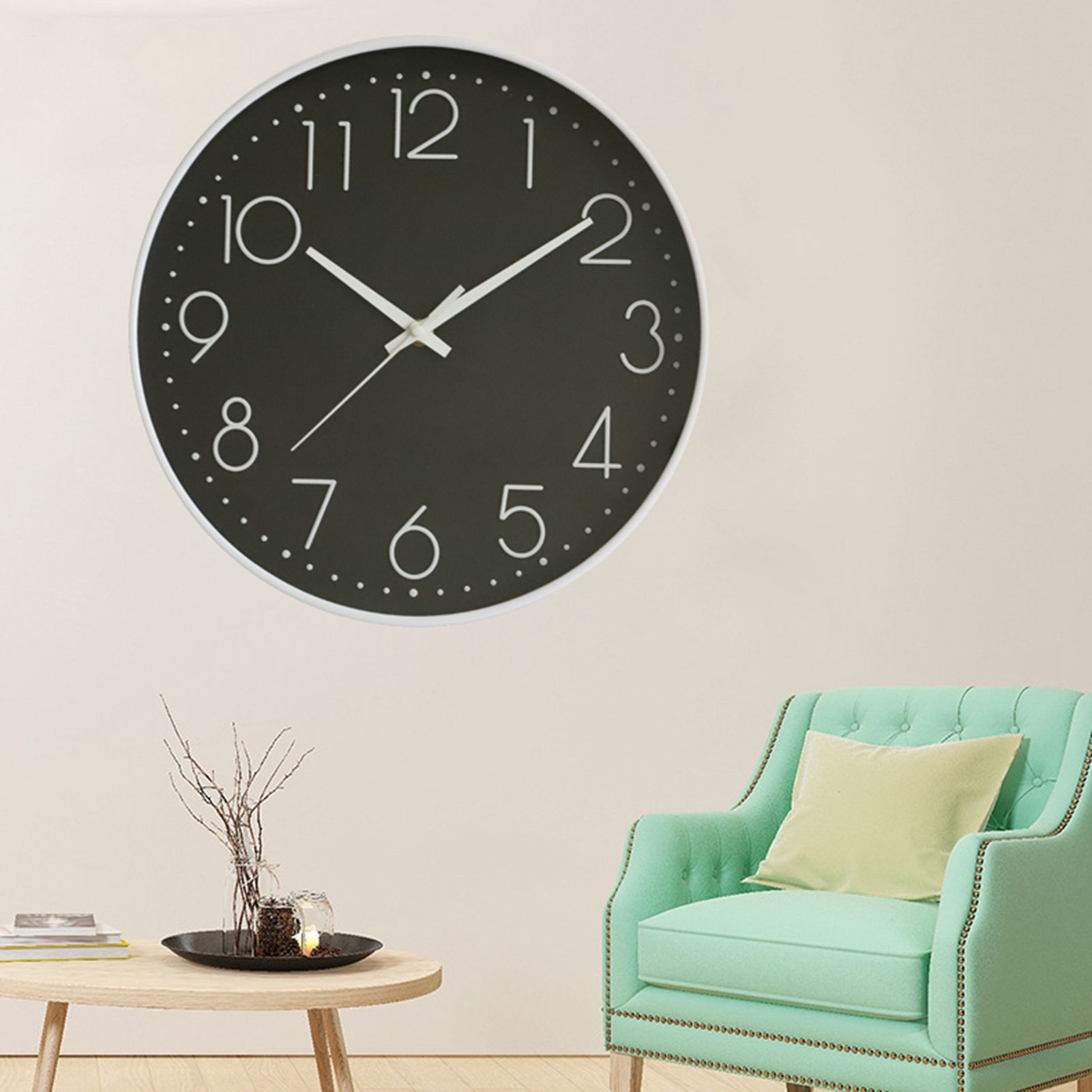 8 Inch Silent Wall Clock Non Ticking Decorative Easy to Read Round Wall Clock view 7