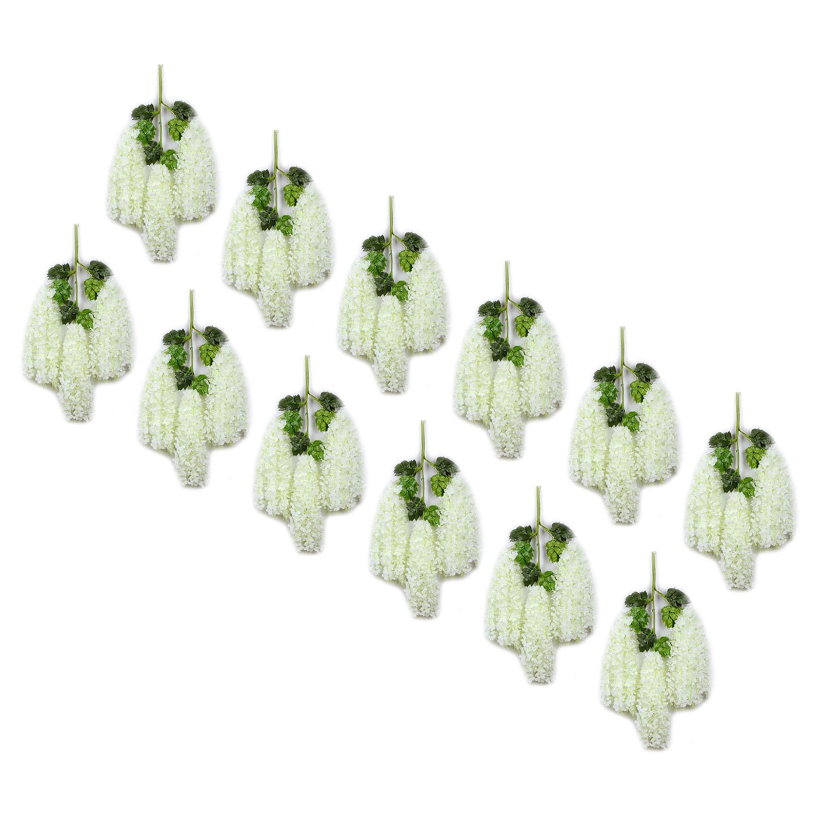 12 Pcs Artificial Wisteria Pure White Exquisite Simulated Wisteria Decoration view 4