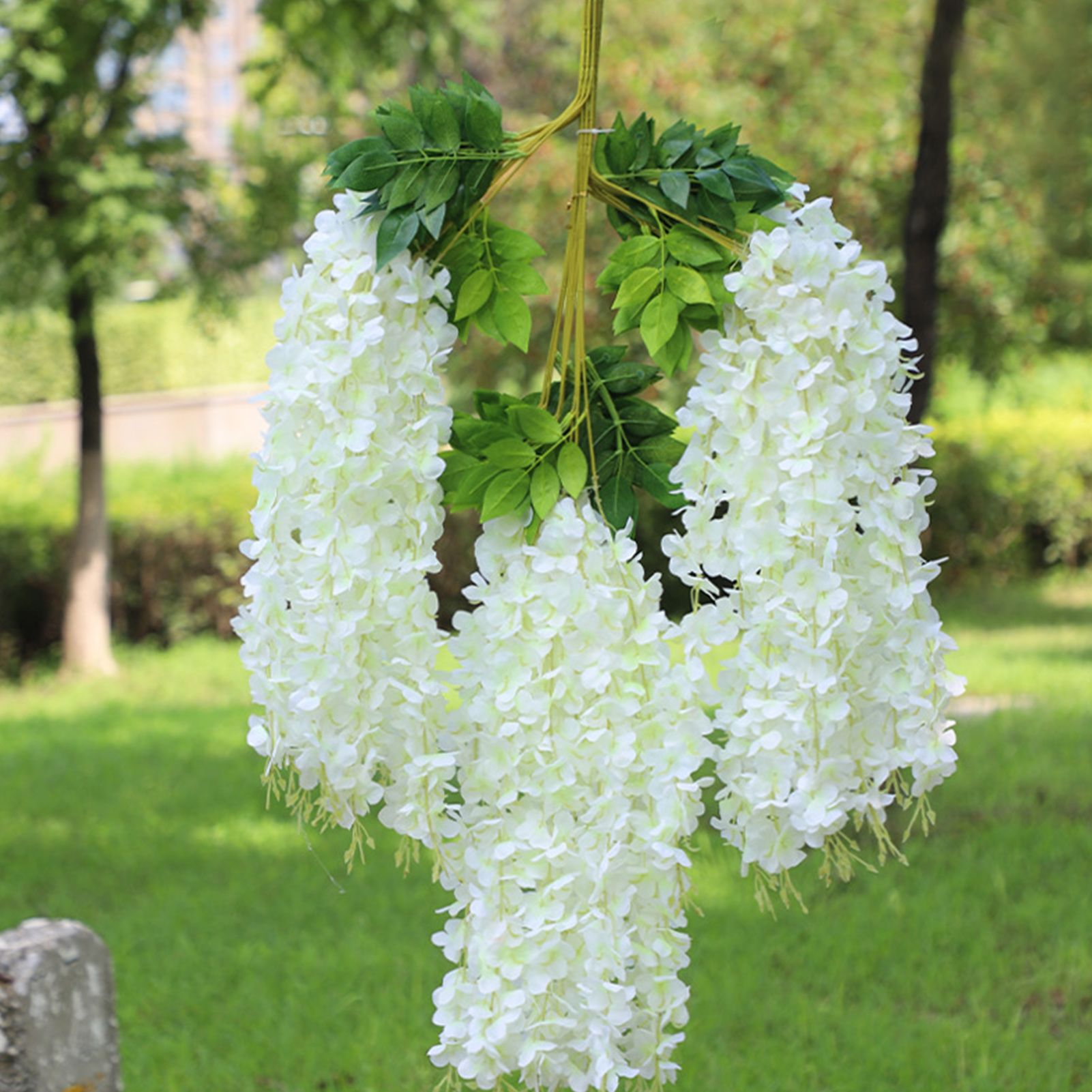 12 Pcs Artificial Wisteria Pure White Exquisite Simulated Wisteria Decoration view 6