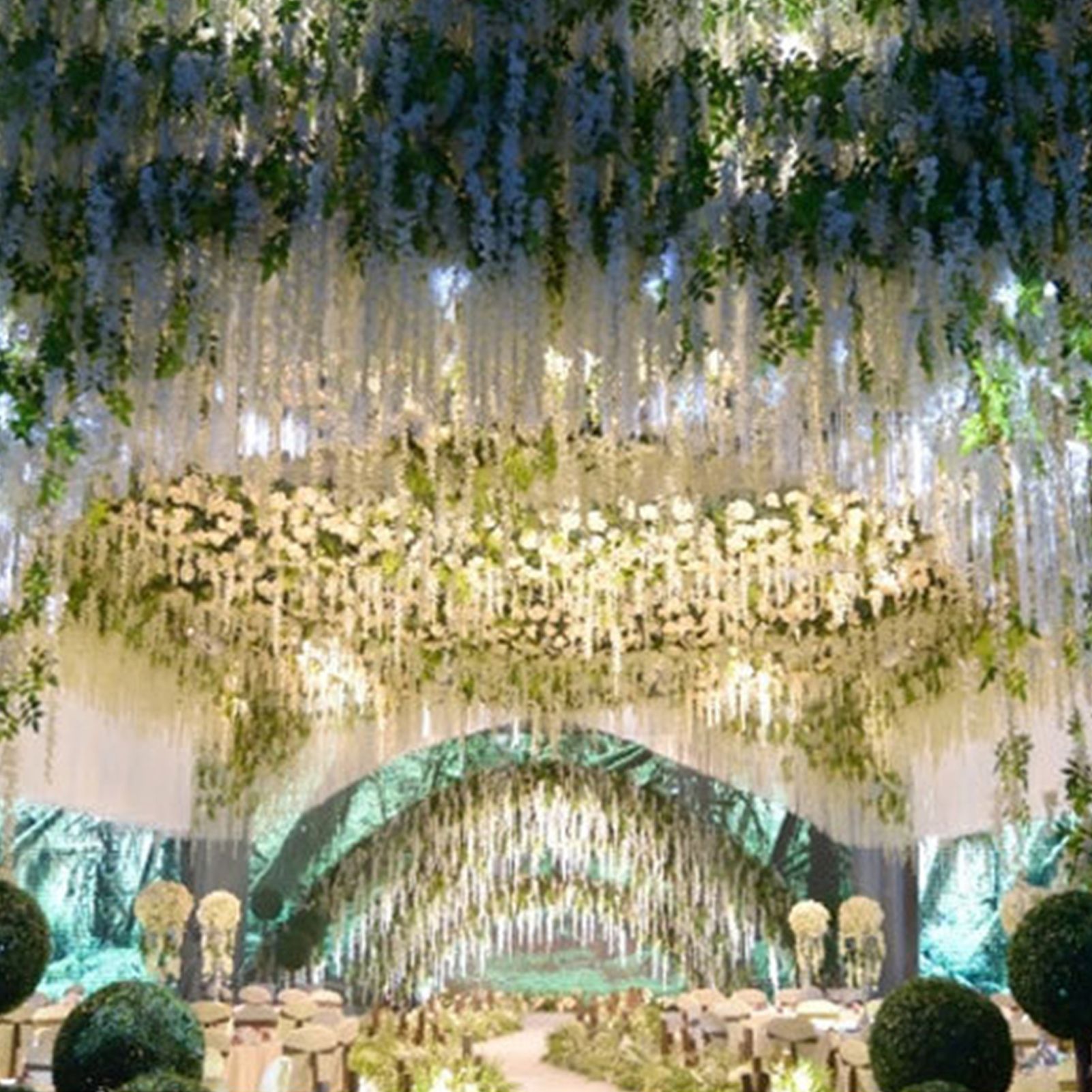 12 Pcs Artificial Wisteria Pure White Exquisite Simulated Wisteria Decoration view 11