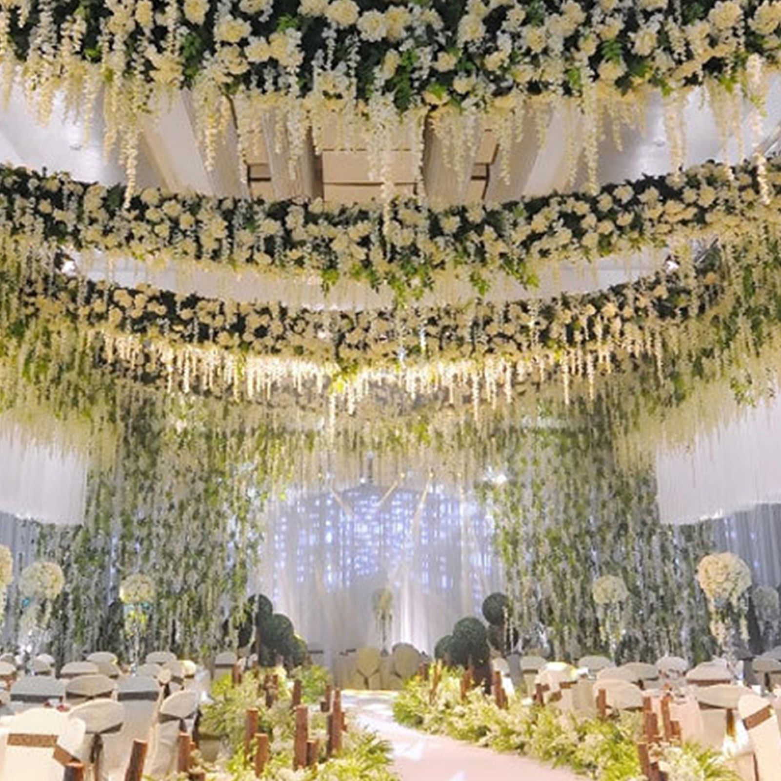 12 Pcs Artificial Wisteria Pure White Exquisite Simulated Wisteria Decoration view 12