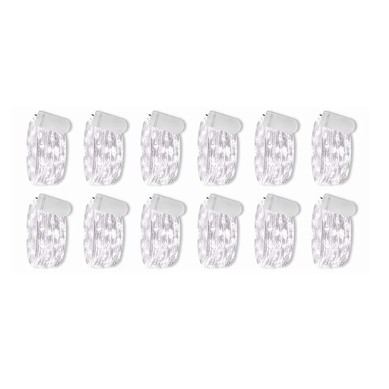 12PCS 0.03W Button String Lights Cold White Light 20 LED 3V Flexible IP65 view 3