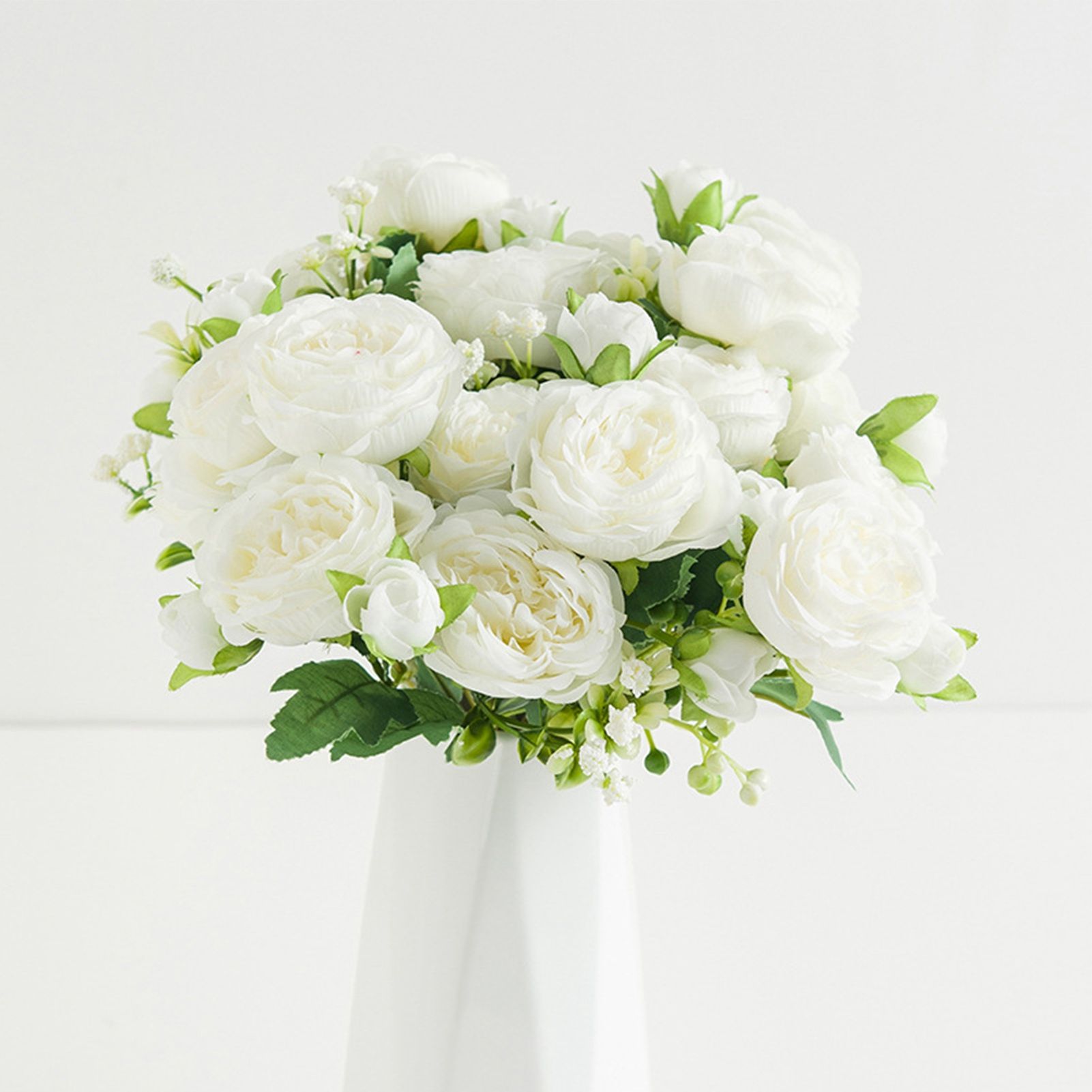 2 Bunches Artificial Peonies Romantic Vivid 6cm Diameter Attractive Decorative view 7
