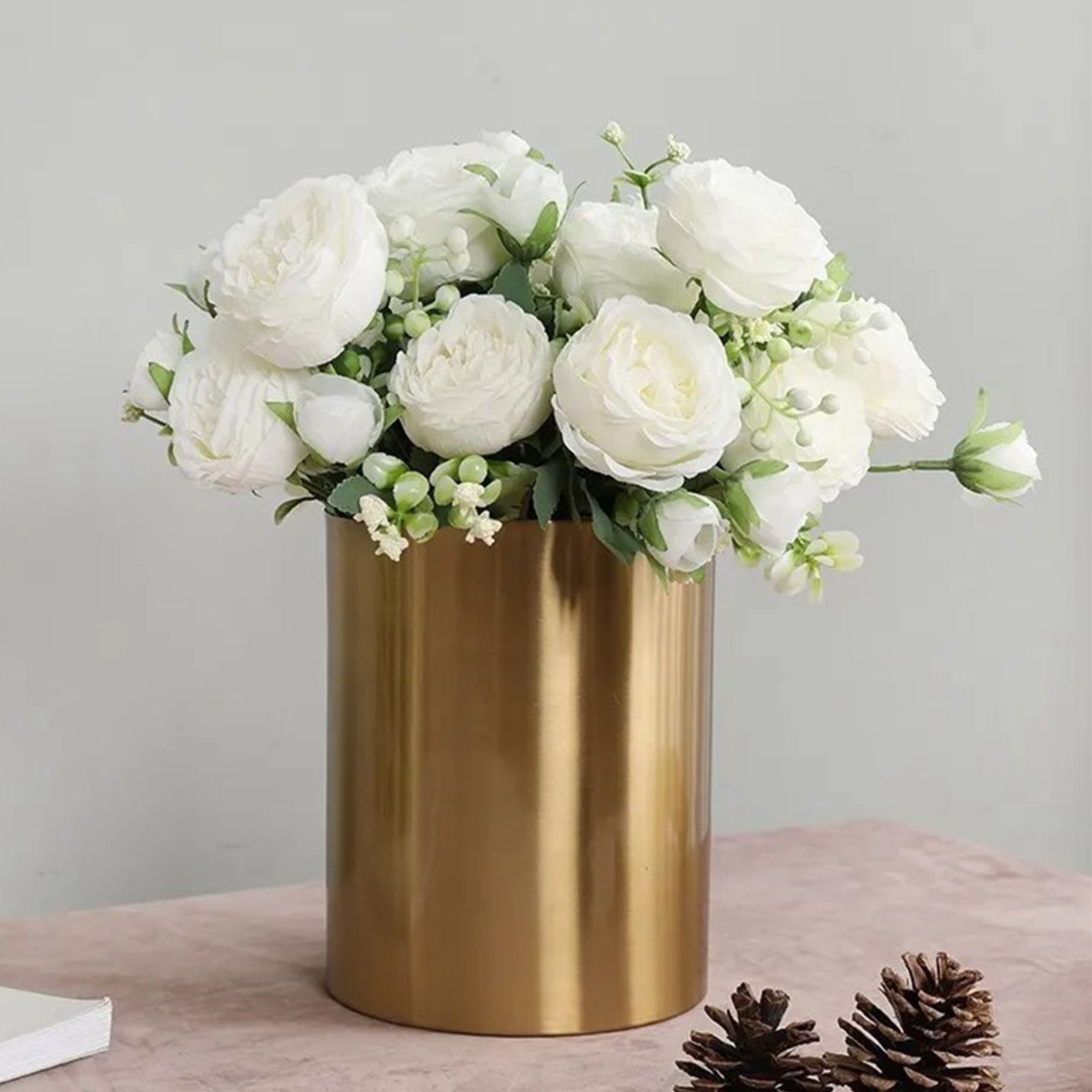 2 Bunches Artificial Peonies Romantic Vivid 6cm Diameter Attractive Decorative view 11