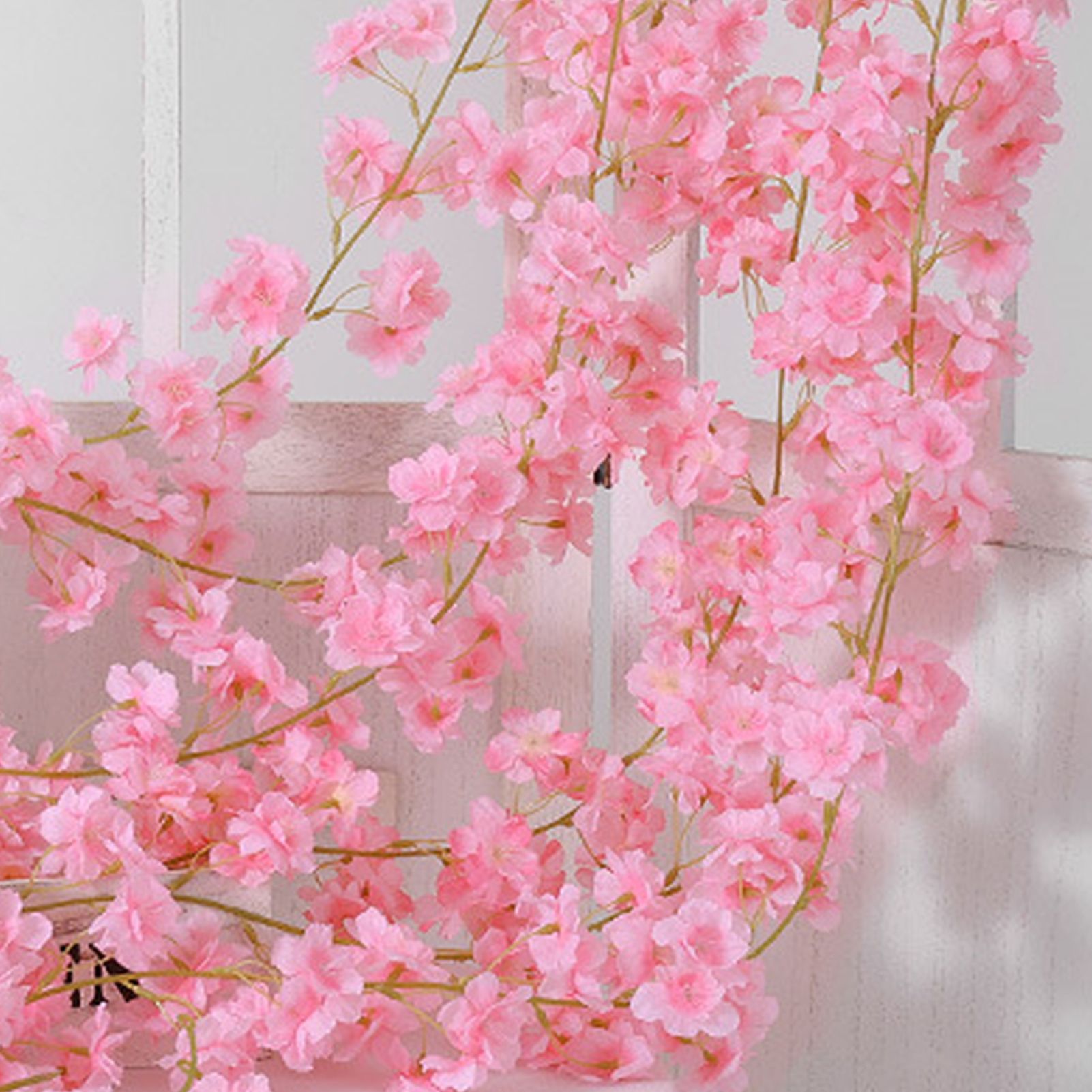 Artificial Flower Rattan Single 1.8m 135pcs Flowers Head Vivid Decorative Silk view 8