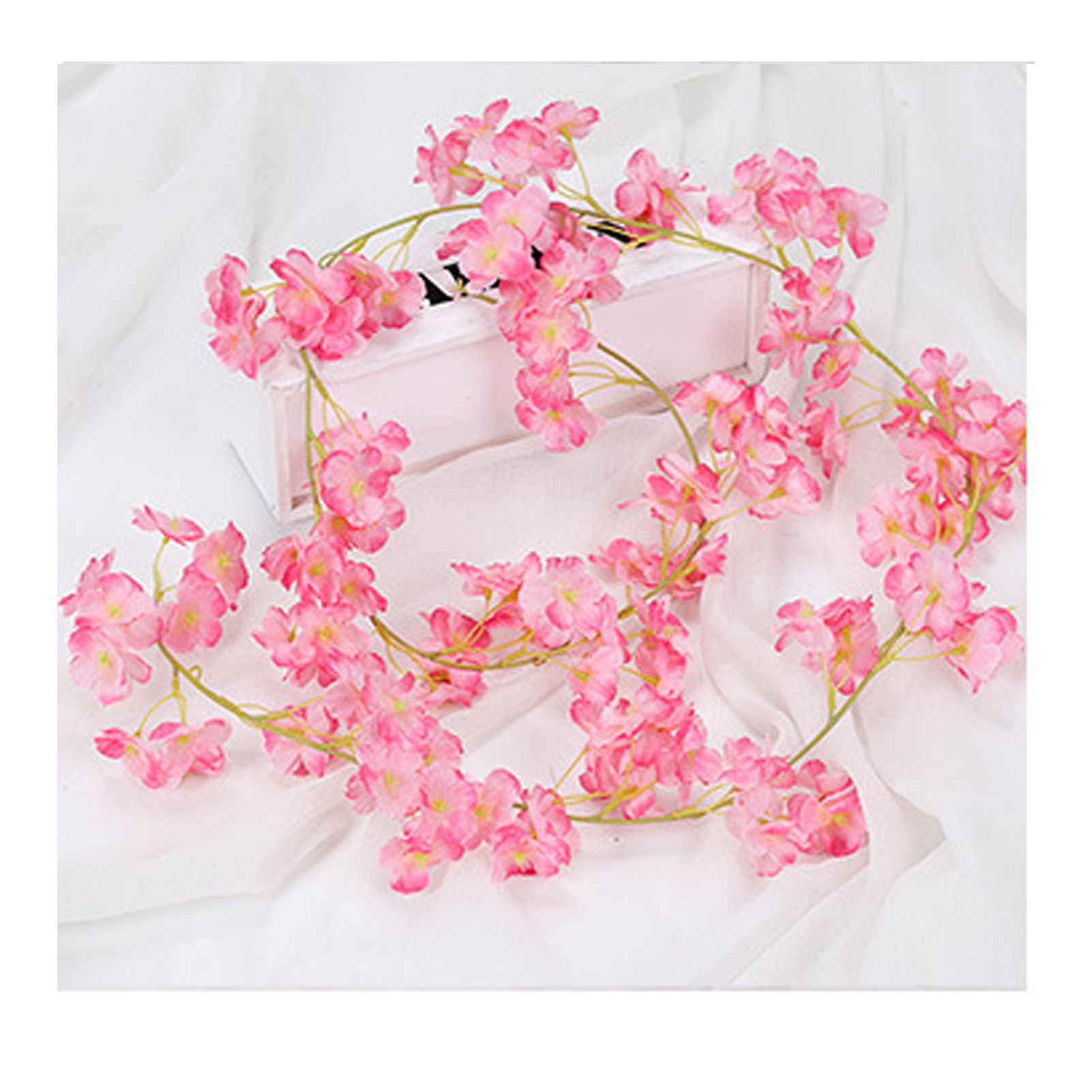 Artificial Flower Rattan Single 1.8m 135pcs Flowers Head Vivid Decorative Silk view 5