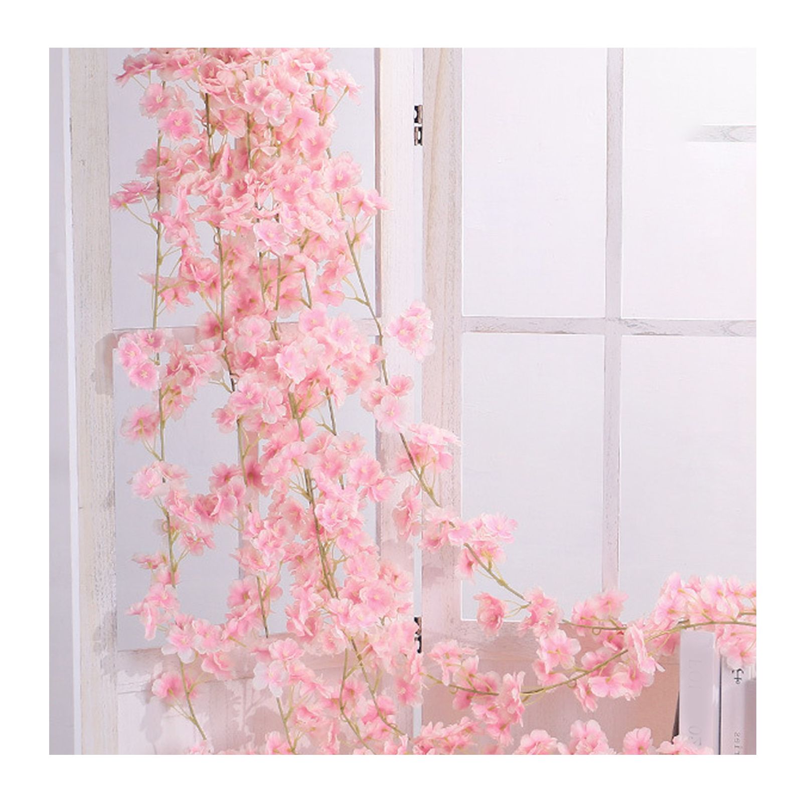 Artificial Flower Rattan Single 1.8m 135pcs Flowers Head Vivid Decorative Silk view 4