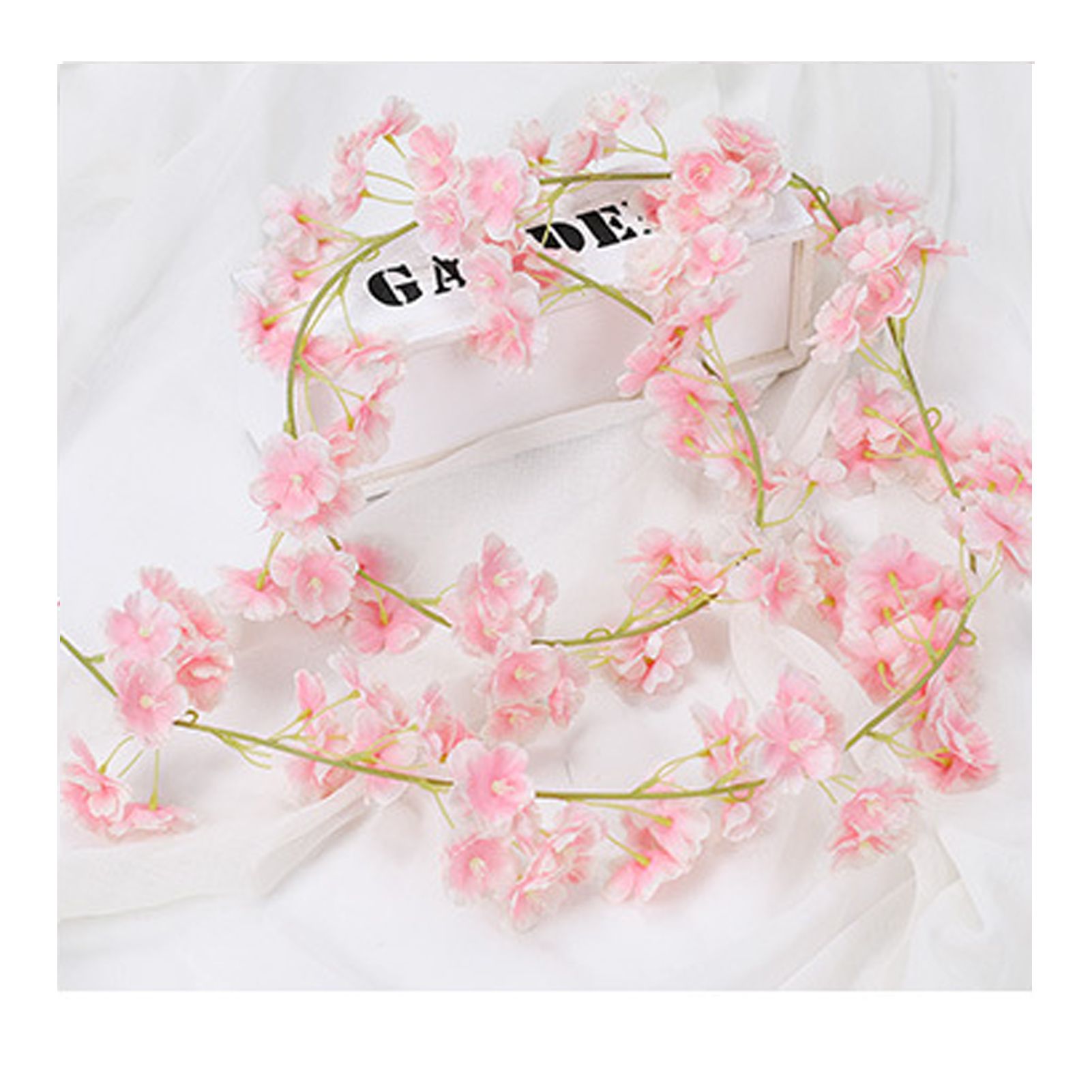 Artificial Flower Rattan Single 1.8m 135pcs Flowers Head Vivid Decorative Silk view 6