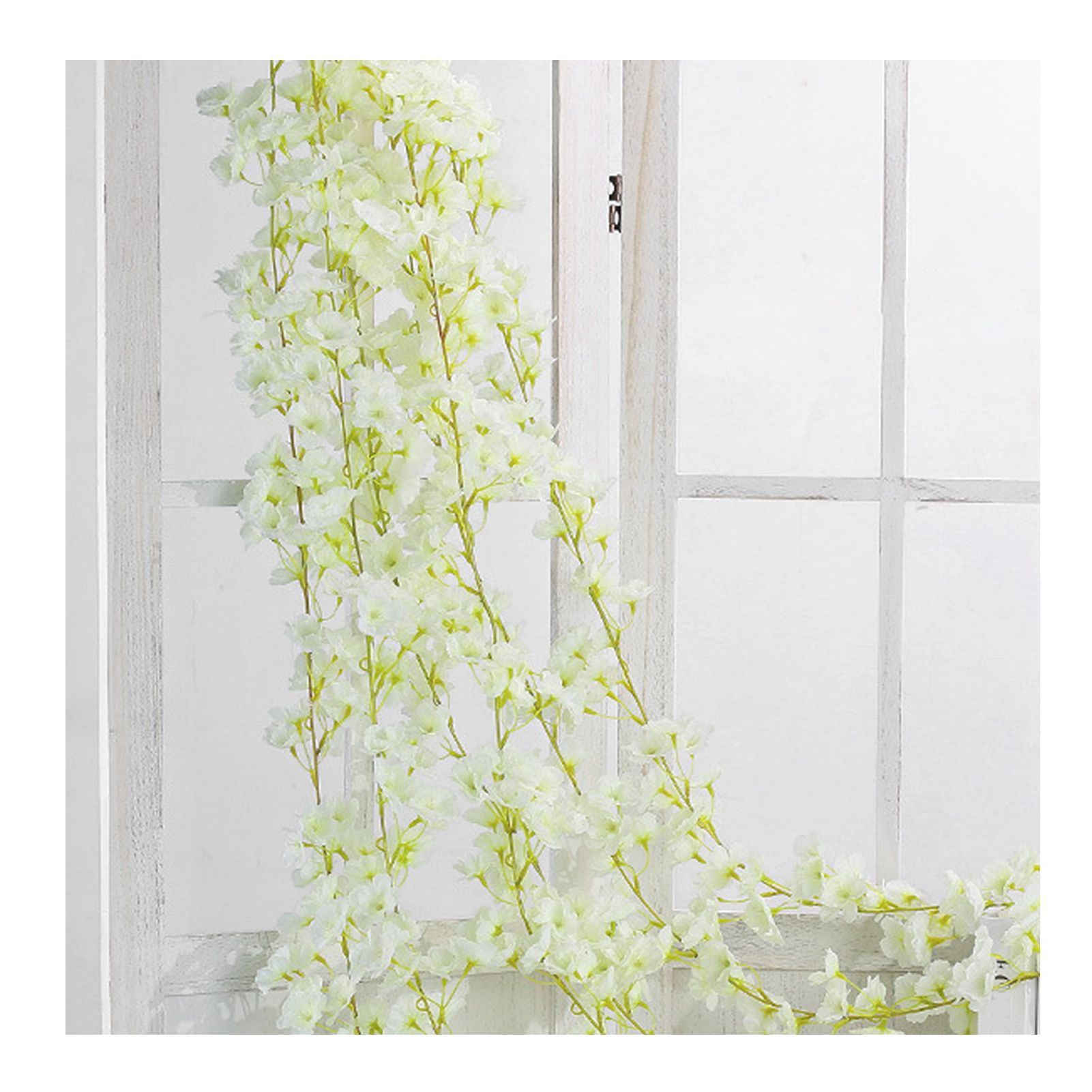 Artificial Flower Rattan Single 1.8m 135pcs Flowers Head Vivid Decorative Silk view 4